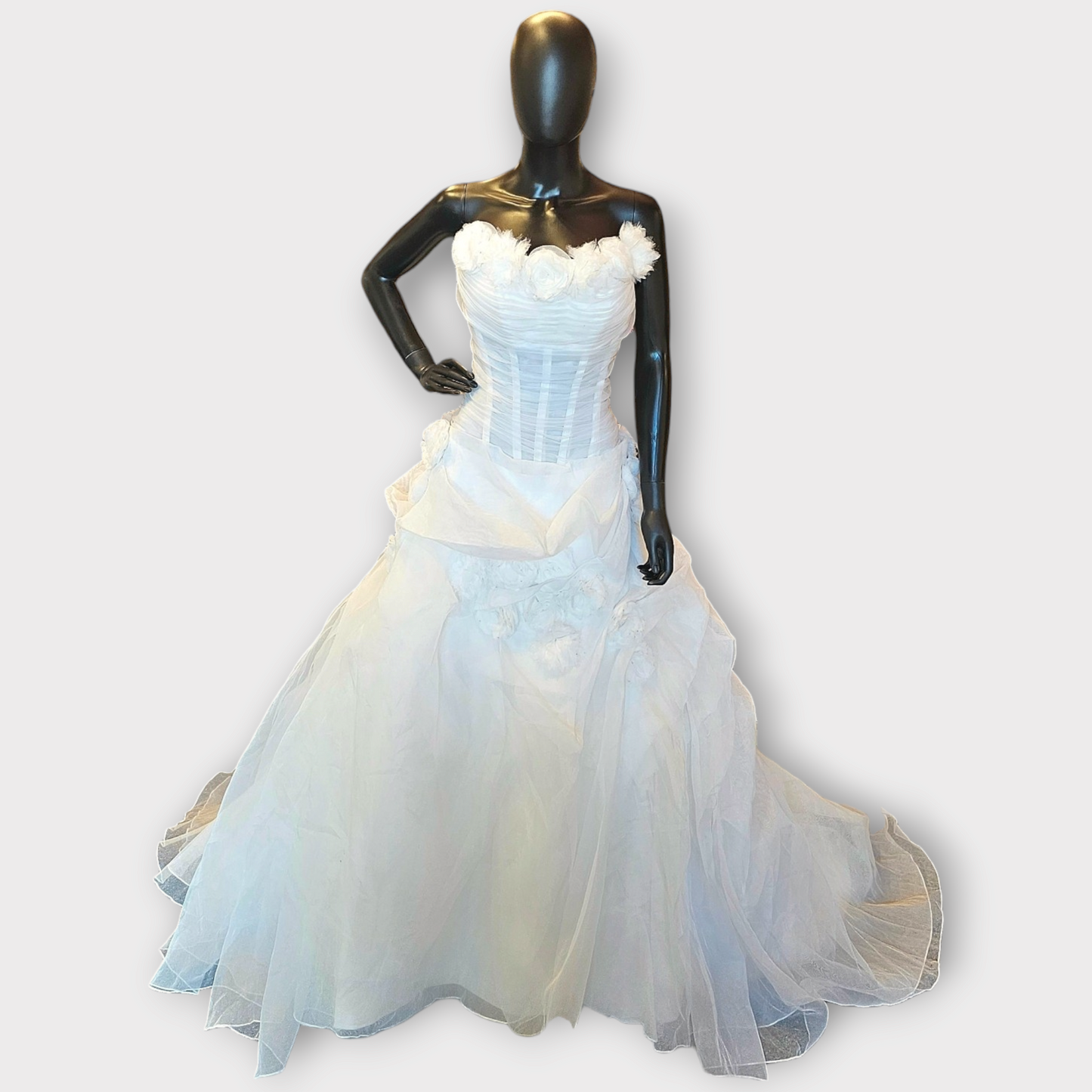 Venus Ivory Floral Organza Wedding Gown