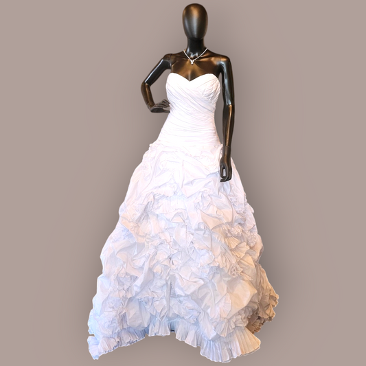 Da Vinci Crinkle Taffeta Wedding Gown