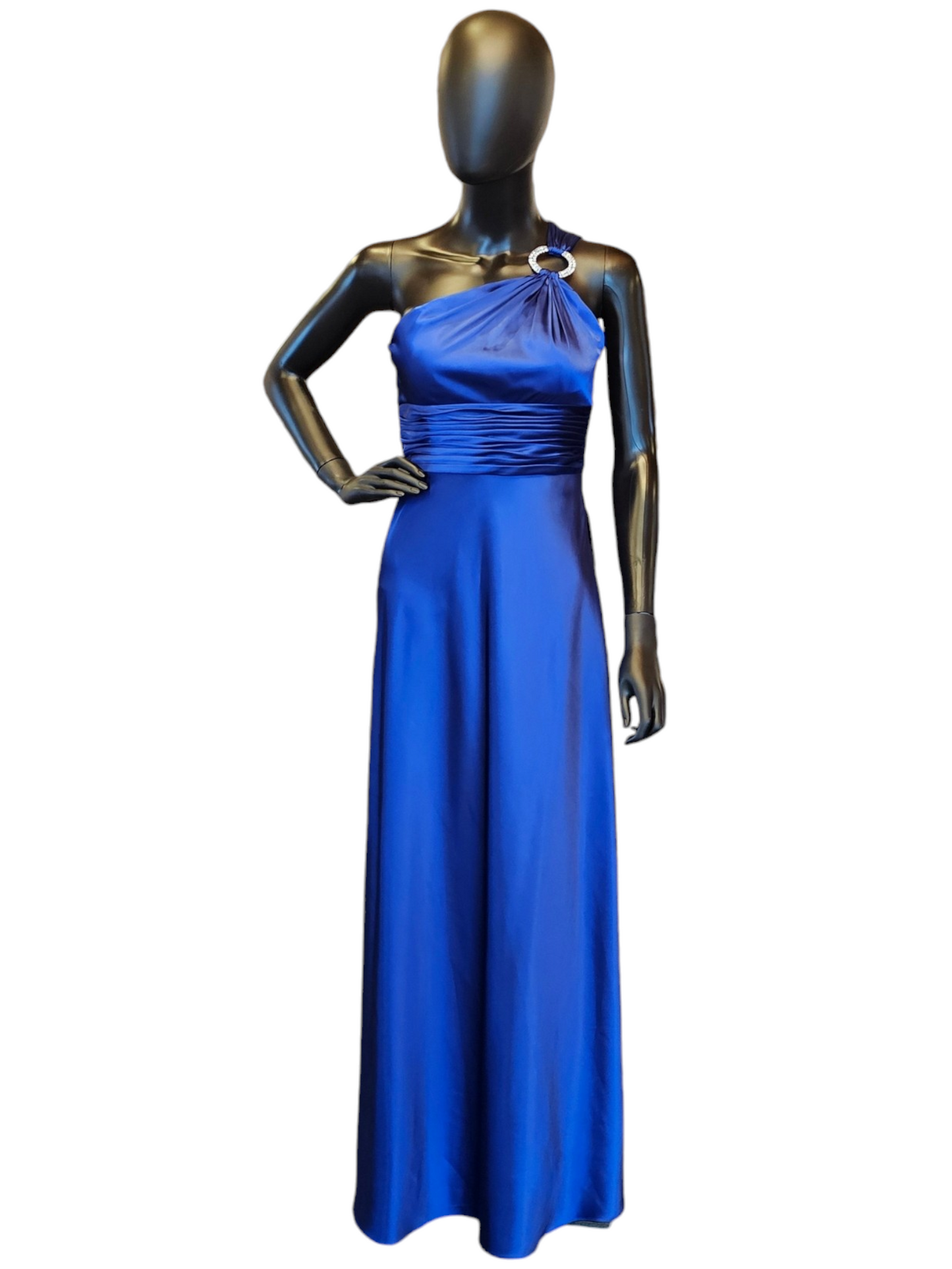 Adrianna Papell Royal Blue Charmeuse One Shoulder Formal Dress Arabella Bridal Adrianna Papell Royal Blue Charmeuse One Shoulder Formal Dress Arabella Bridal