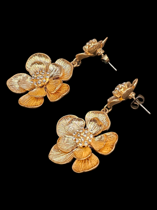 Gold Flower Dangle