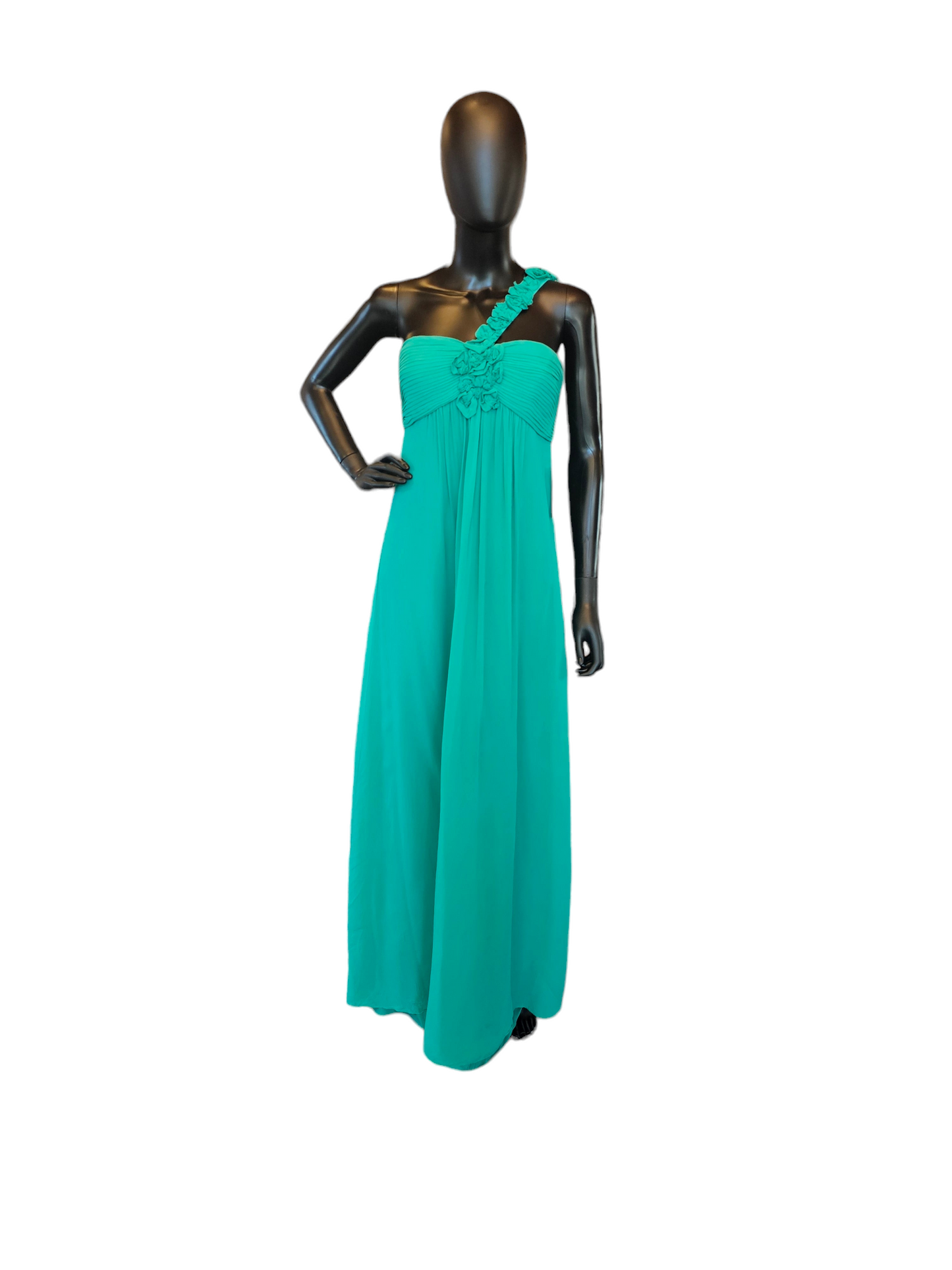 BCBG Max Kelly Green Chiffon Maxi Dress