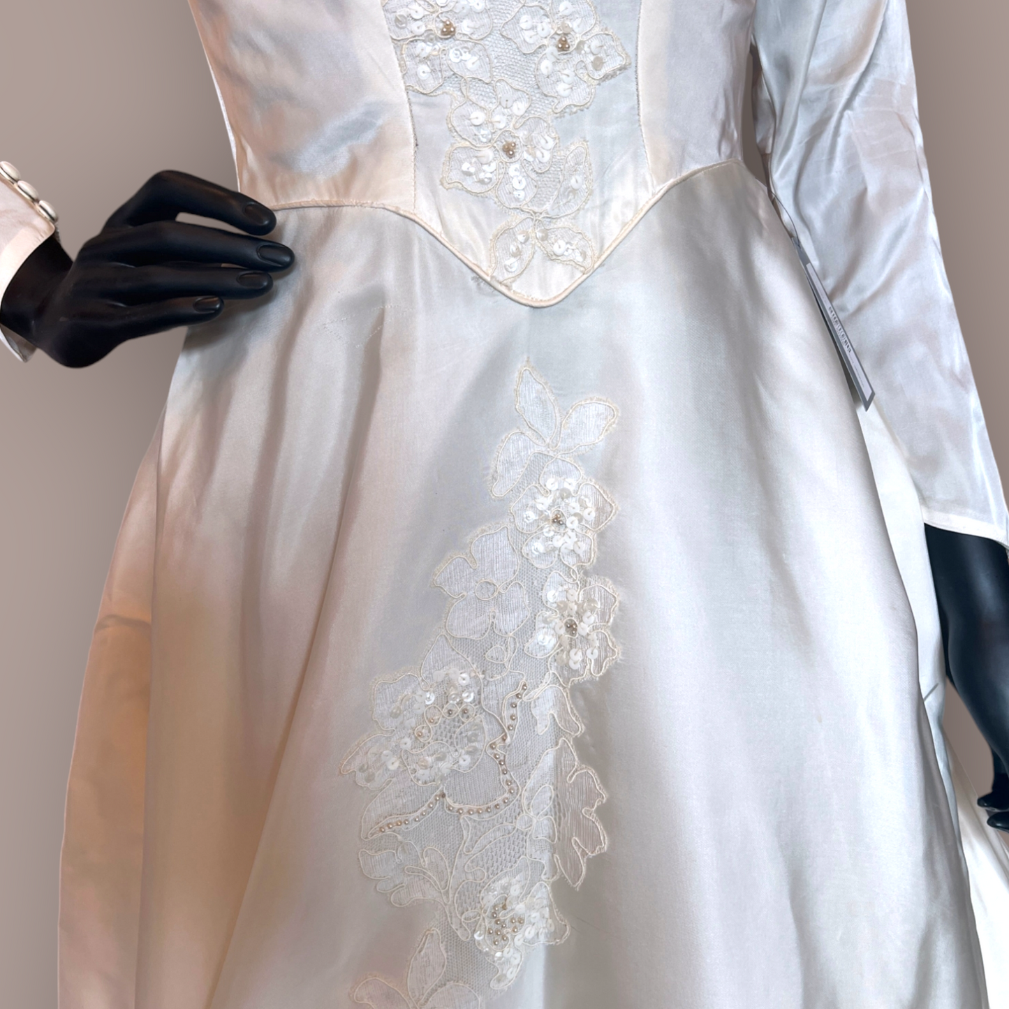 Vintage 50's Ivory Taffeta Wedding Gown