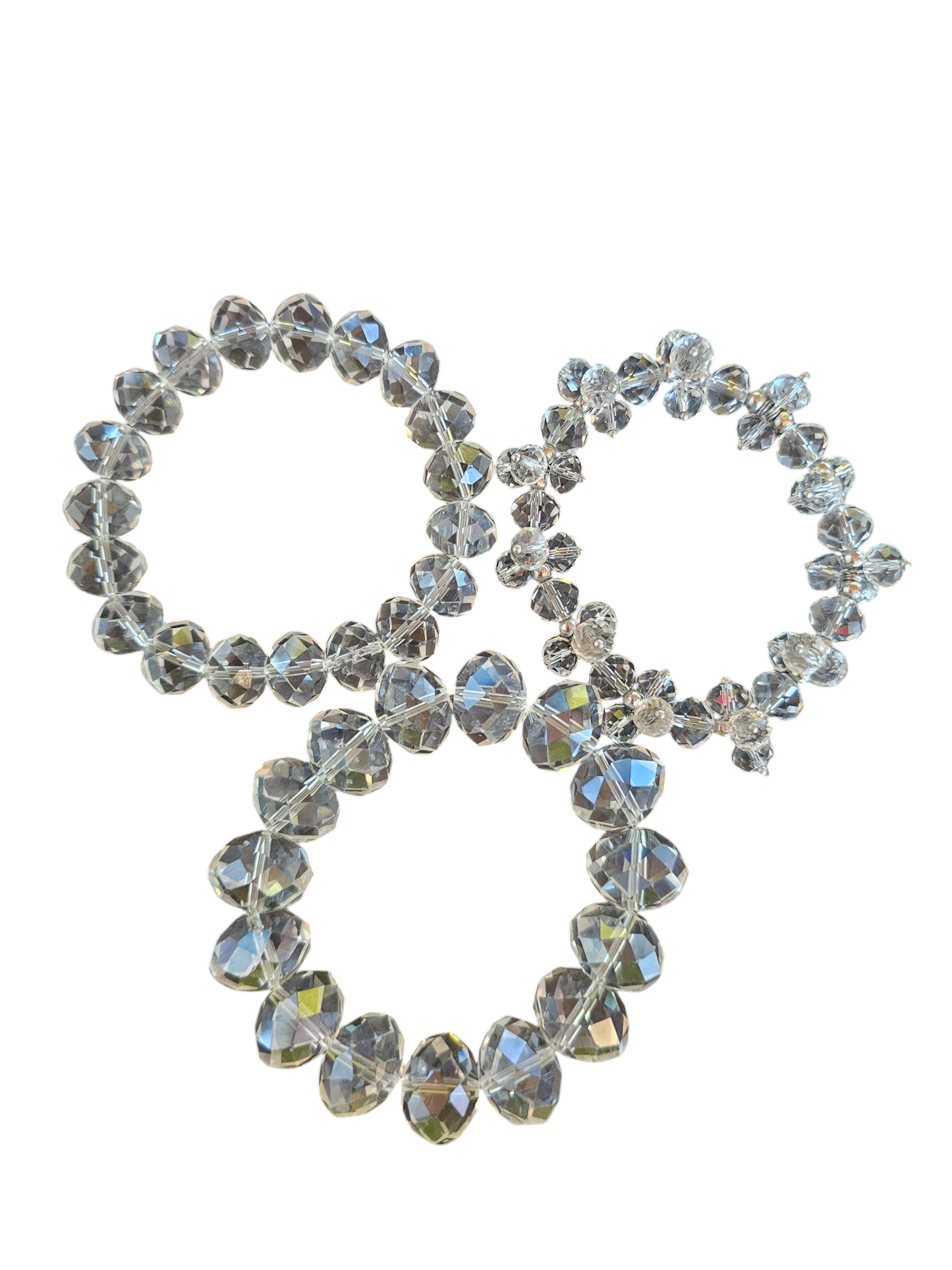 Clear Crystal Bead Stretch Bracelet