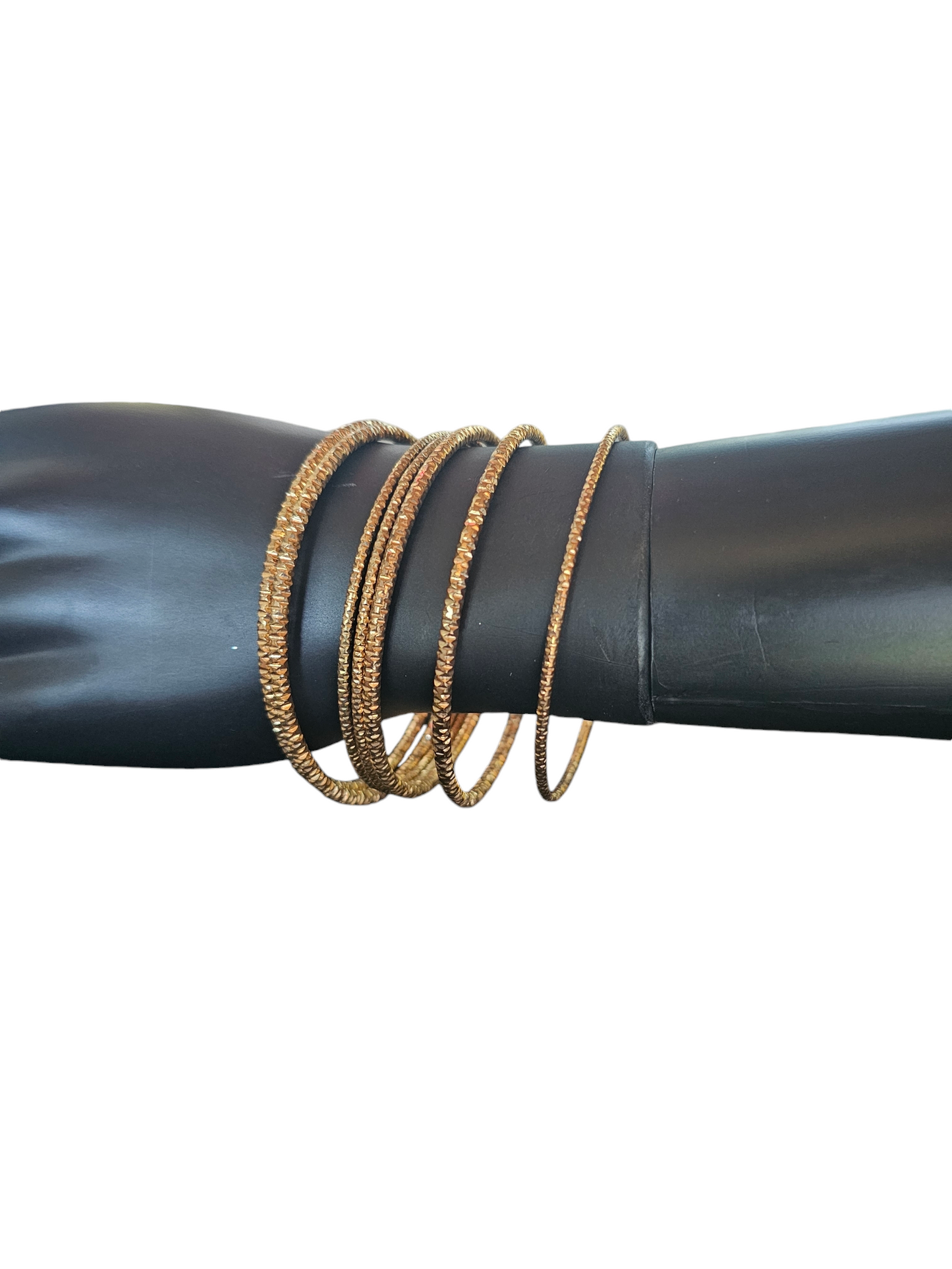 Pressed Brass Bangles (Set of 7)