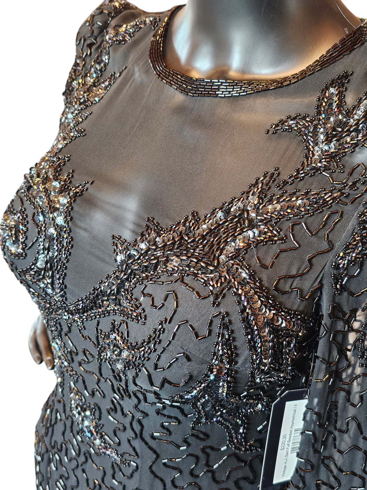 Vintage A.J. Bari Full Beaded Asymmetrical Vintage A.J. Bari Full Beaded Asymmetrical