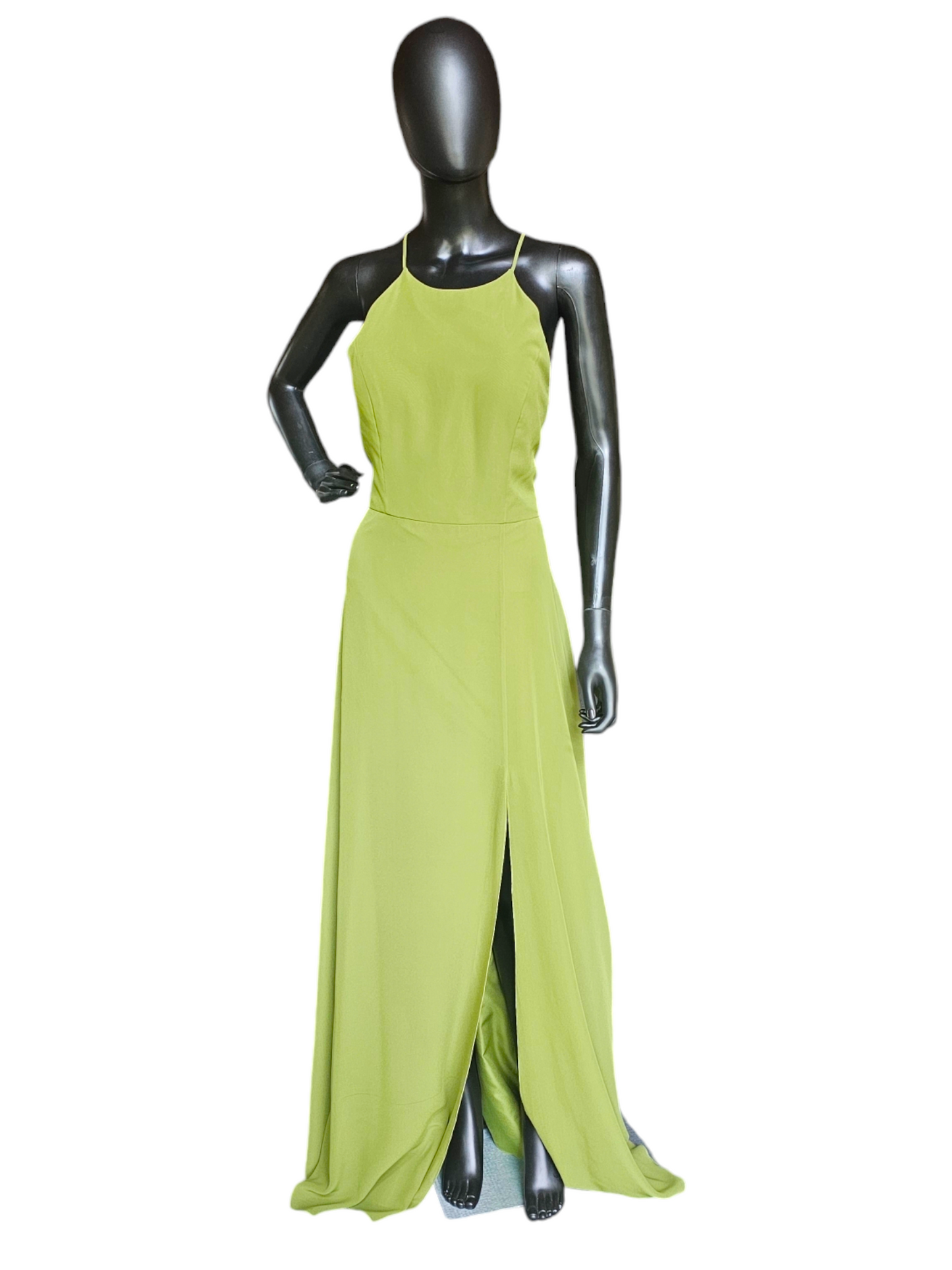 Apple Green Halter Chiffon Formal Gown - Jenny Yoo Apple Green Halter Chiffon Formal Gown - Jenny Yoo