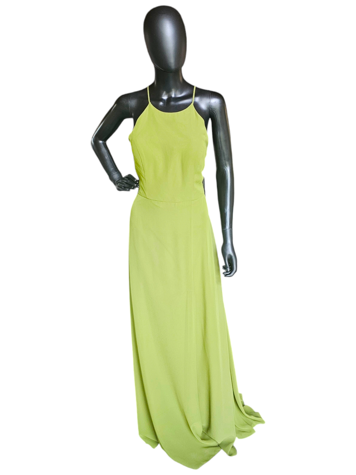 Apple Green Halter Chiffon Formal Gown - Jenny Yoo Apple Green Halter Chiffon Formal Gown - Jenny Yoo