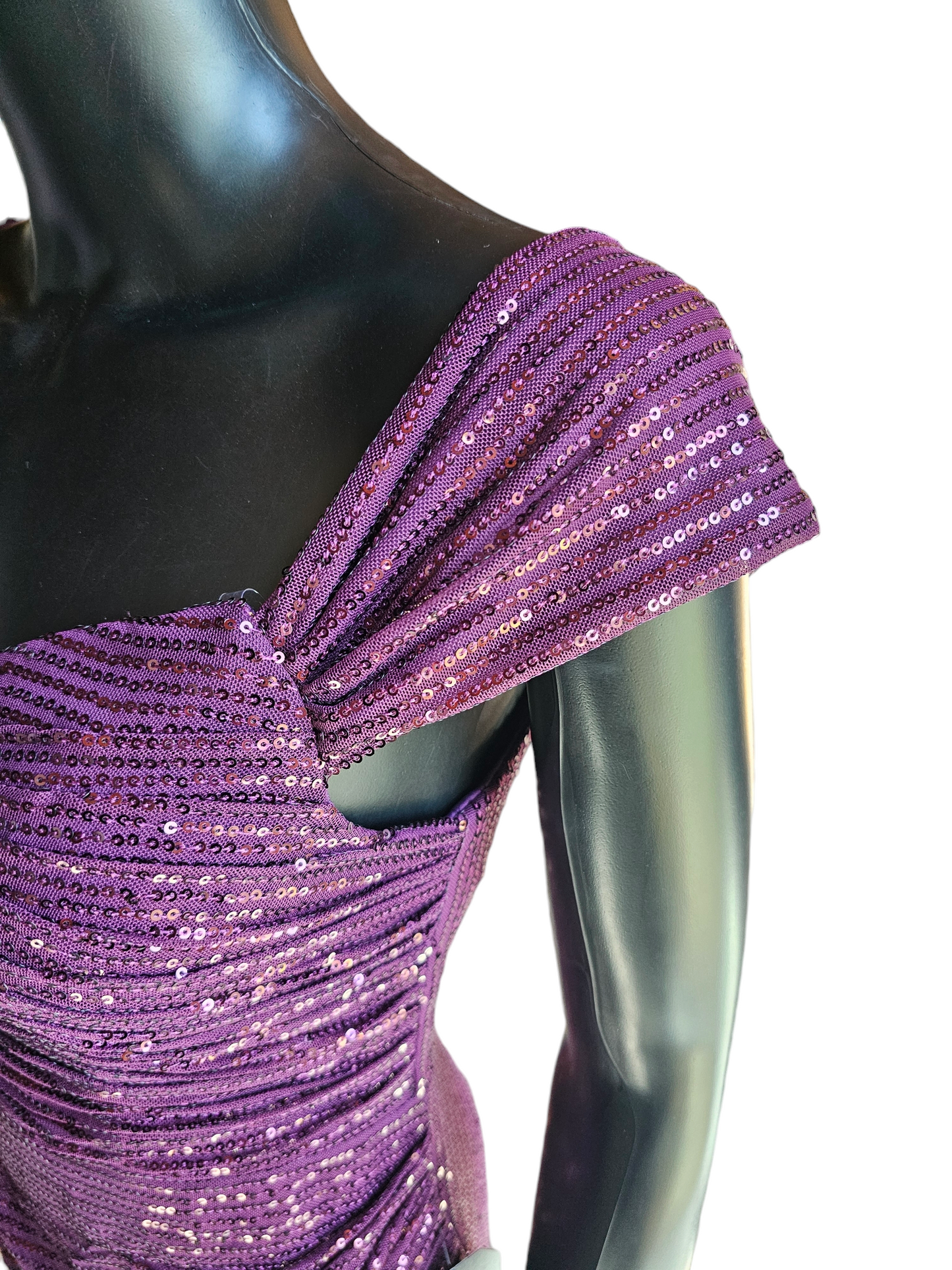 Plum Full Sequin Formal Dress