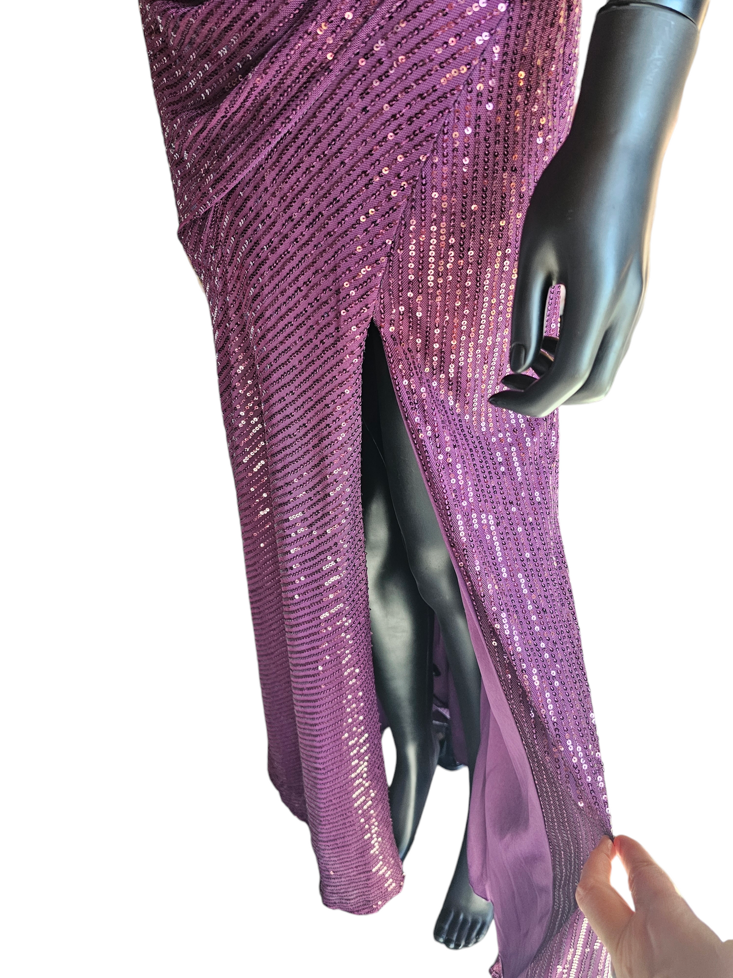 Plum Full Sequin Formal Dress