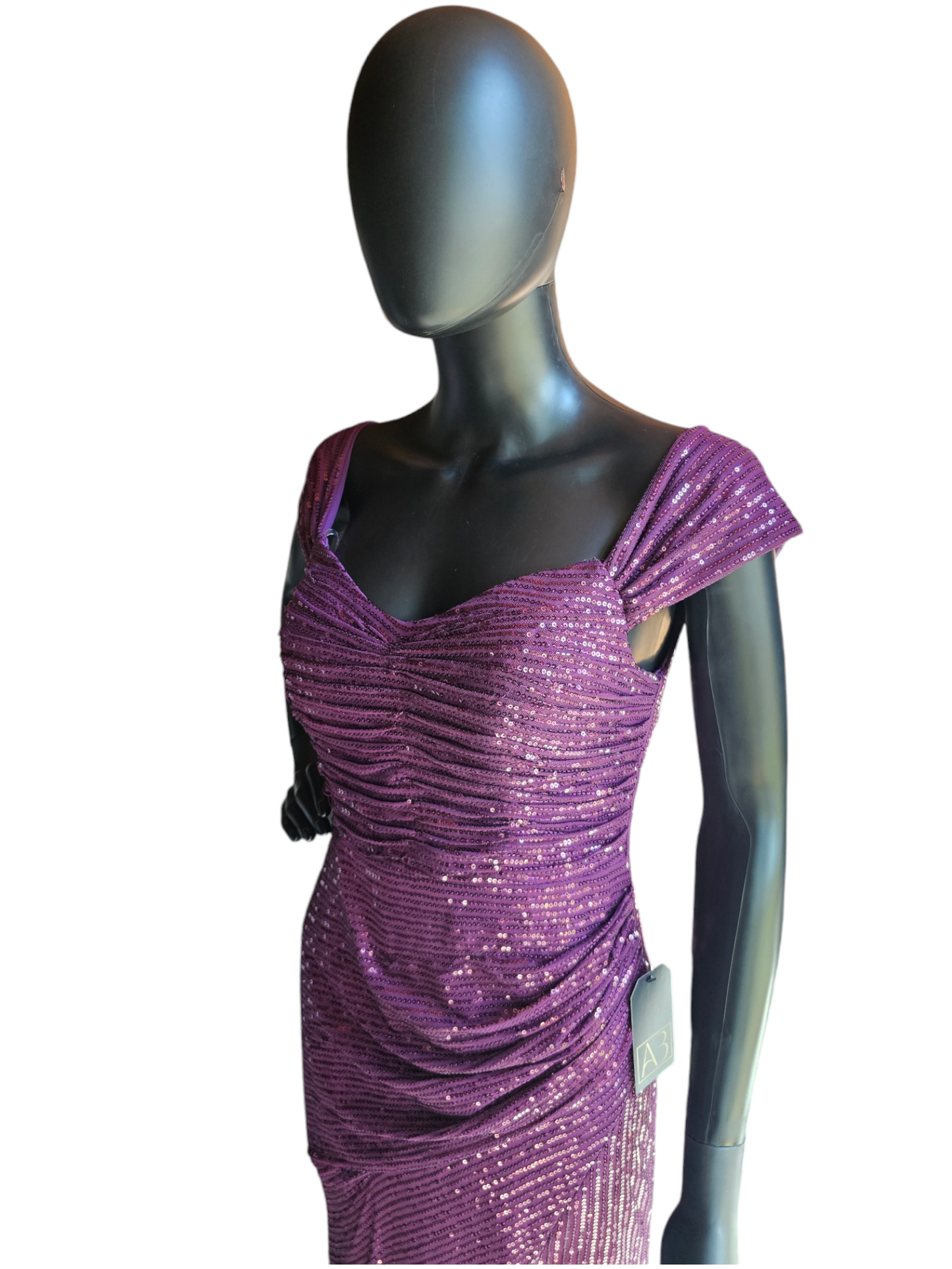 Plum Full Sequin Formal Dress