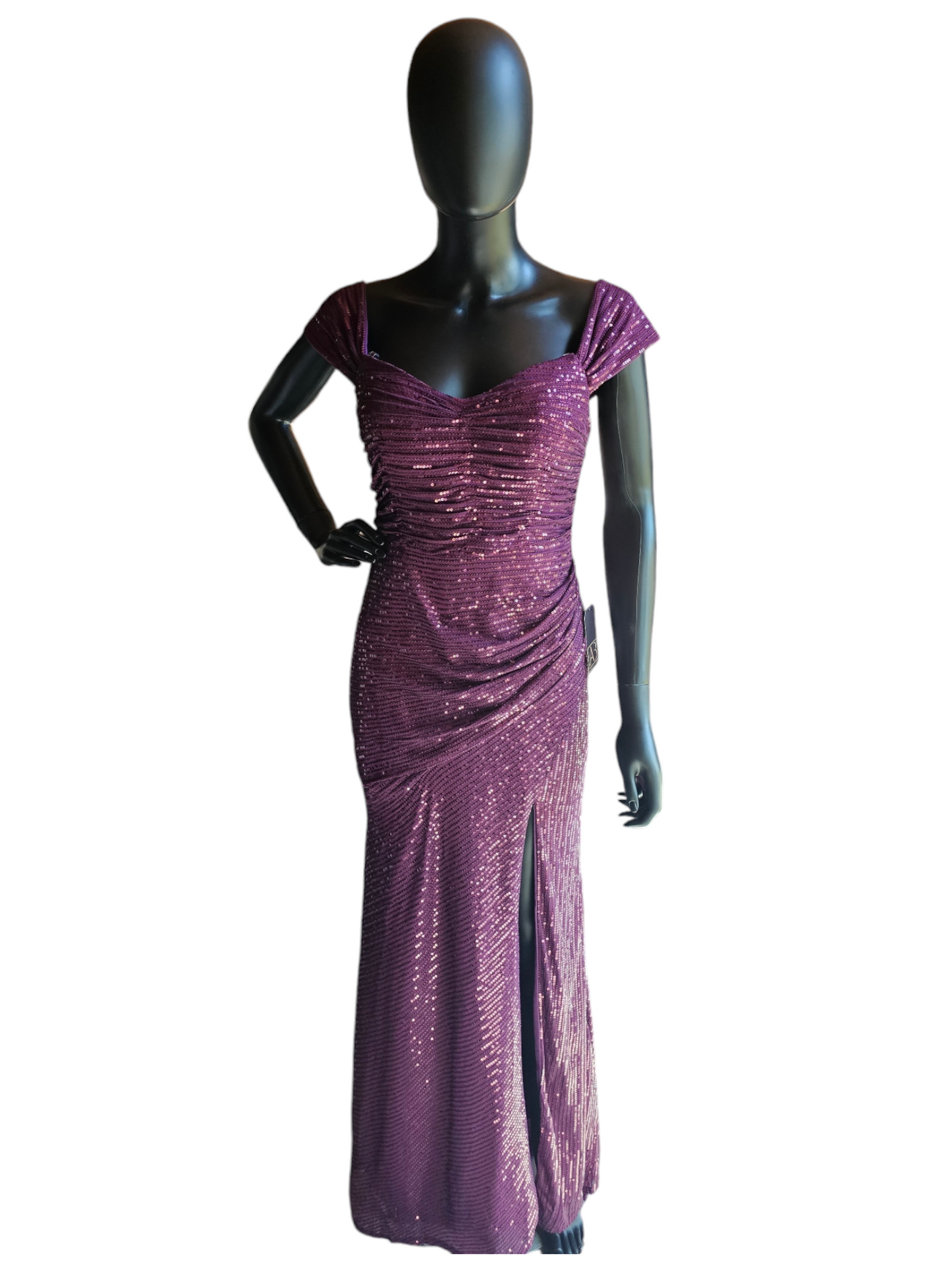 Plum Full Sequin Formal Dress