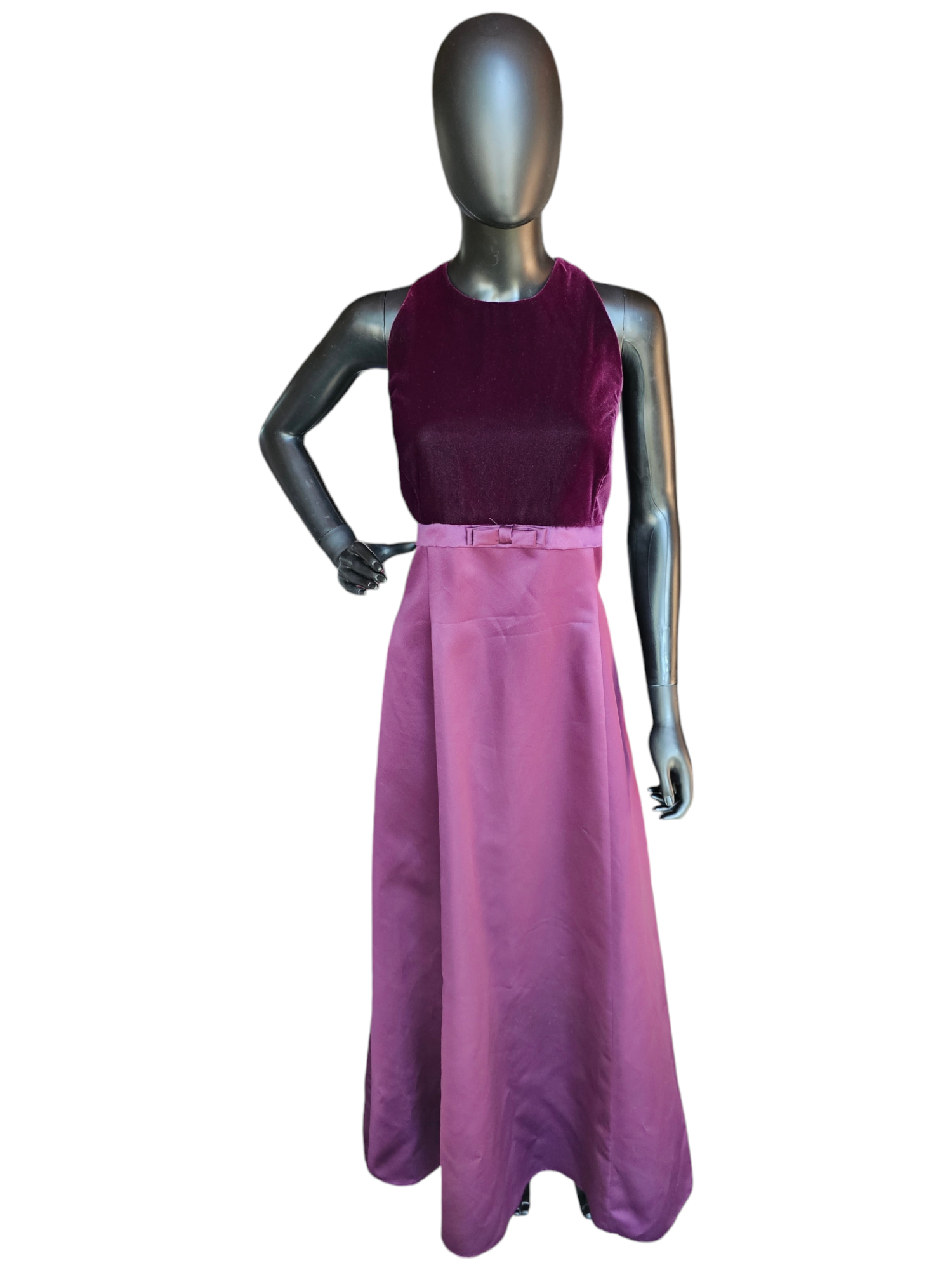 Burgundy Velvet Empire Waist Full Length Formal Gown - Scott McClintoc Arabella Bridal Burgundy Velvet Empire Waist Full Length Formal Gown - Scott McClintoc Arabella Bridal