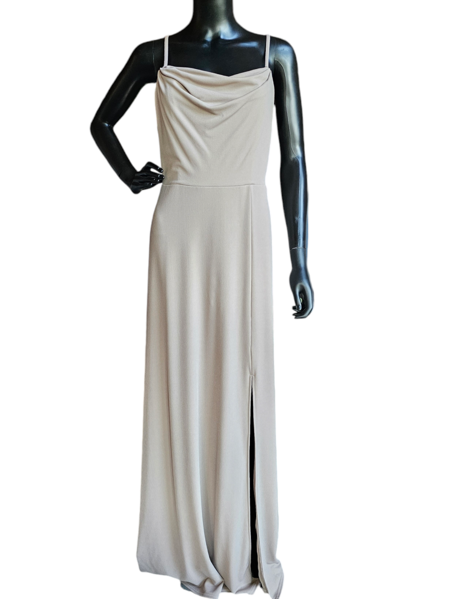 Muted Lavender Stretch Crepe - Birdey Grey - Formal Gown