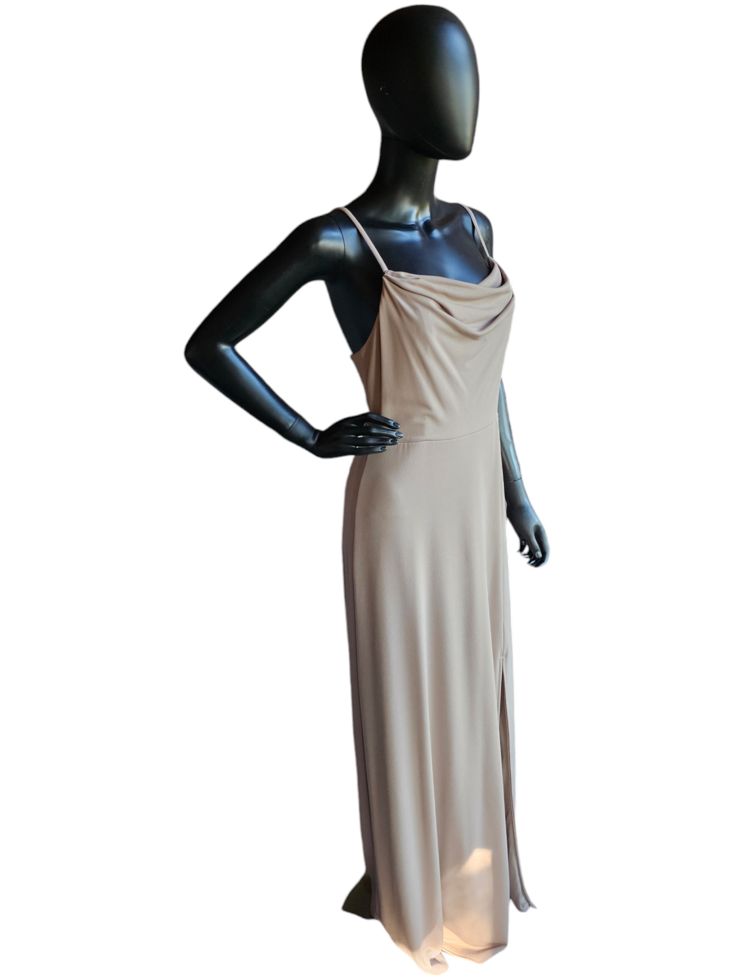 Muted Lavender Stretch Crepe - Birdey Grey - Formal Gown