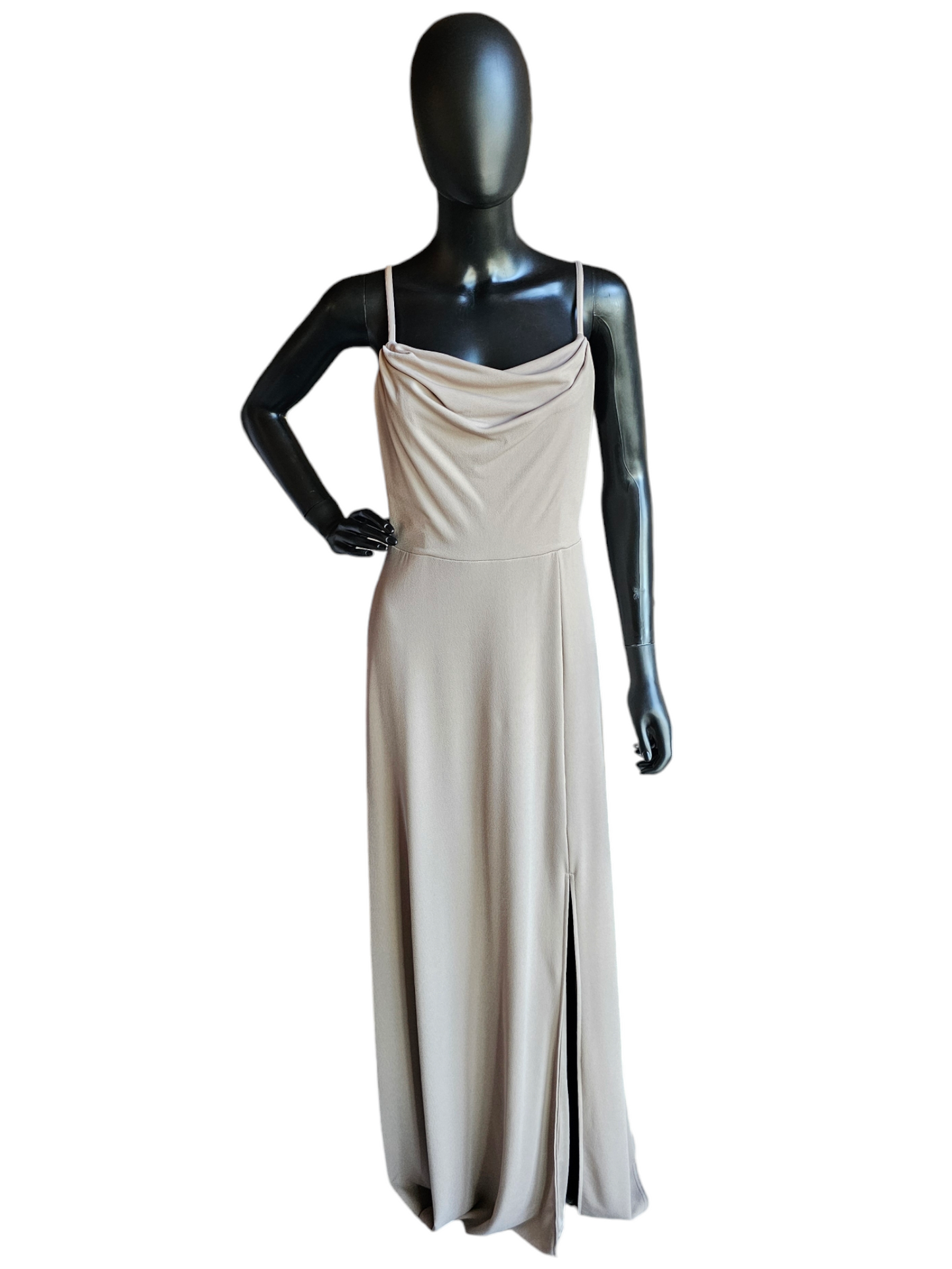 Muted Lavender Stretch Crepe - Birdey Grey - Formal Gown