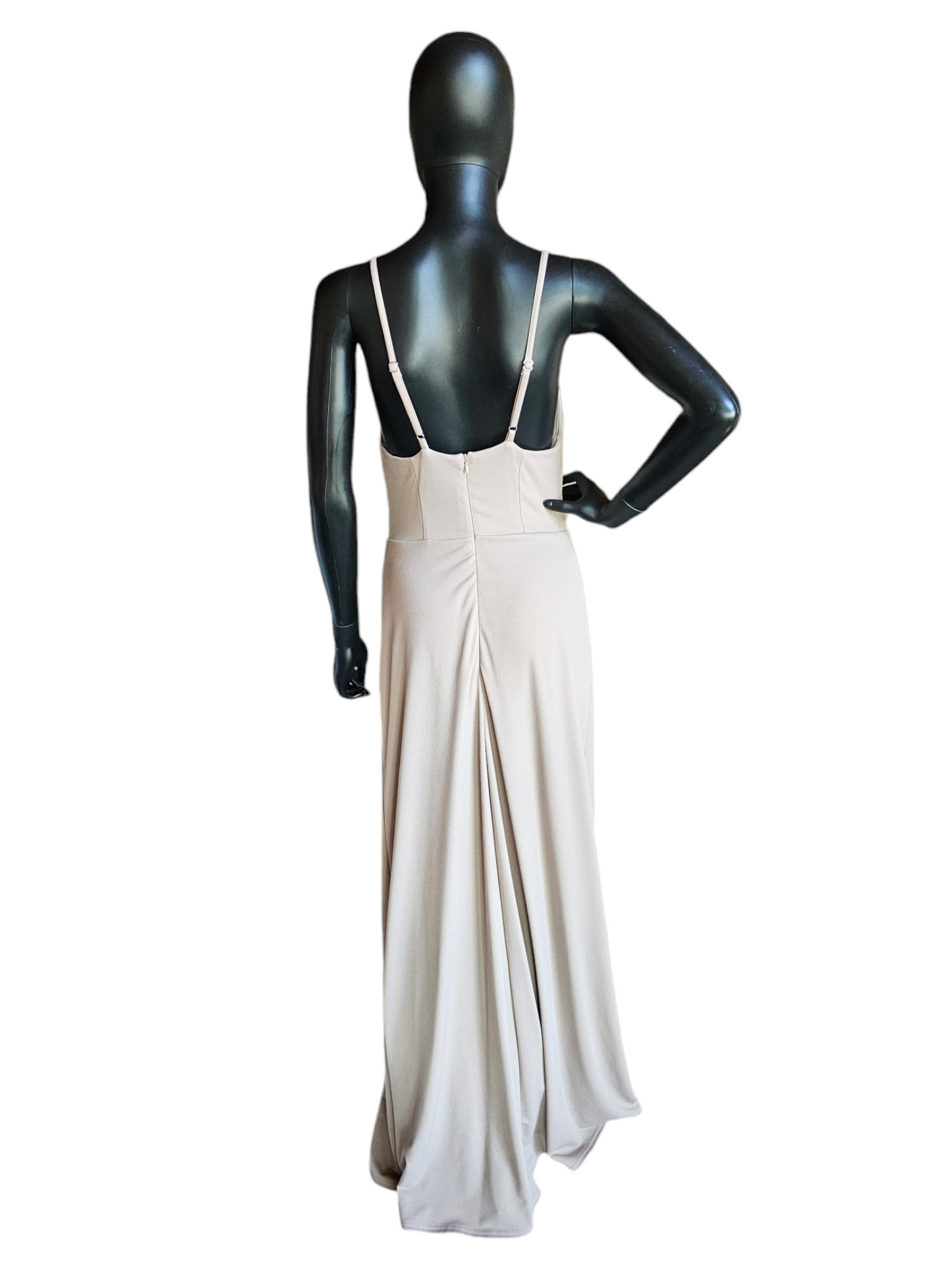 Muted Lavender Stretch Crepe - Birdey Grey - Formal Gown