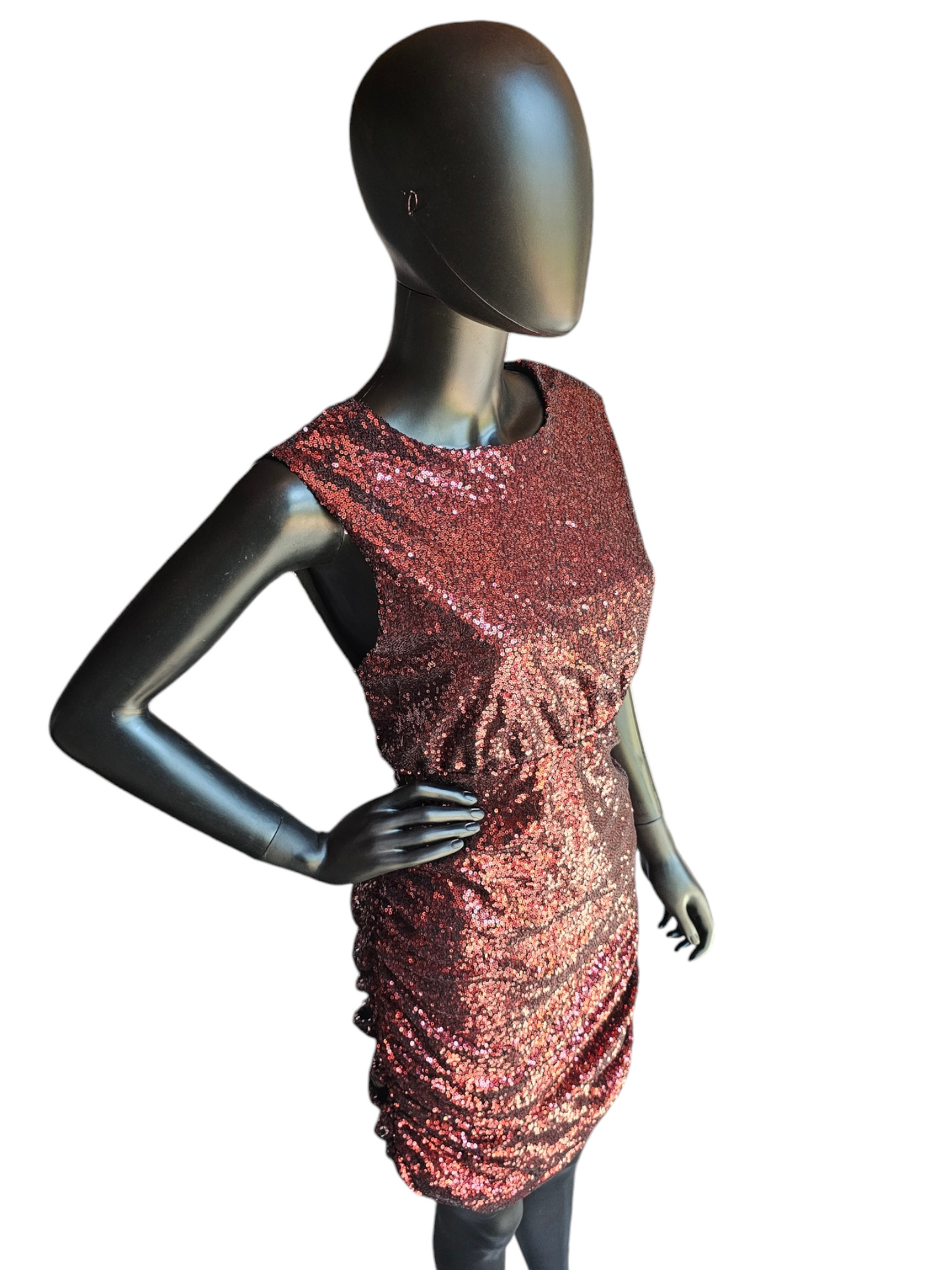 Red Sequin Sleeveless Cocktail Dress - Available