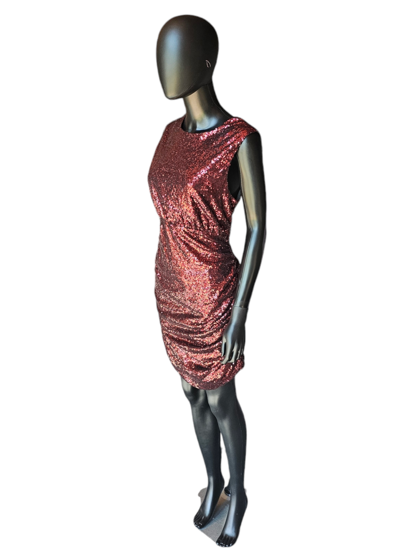 Red Sequin Sleeveless Cocktail Dress - Available