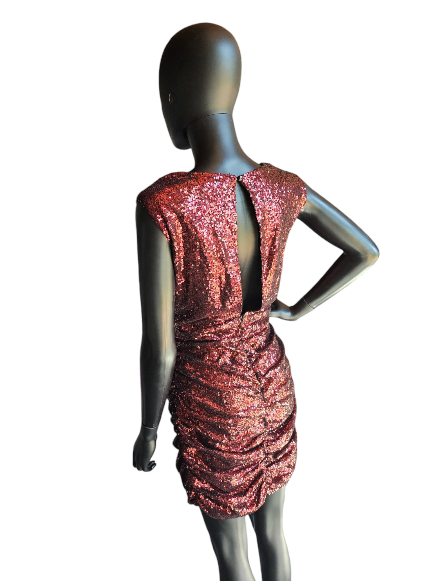 Red Sequin Sleeveless Cocktail Dress - Available