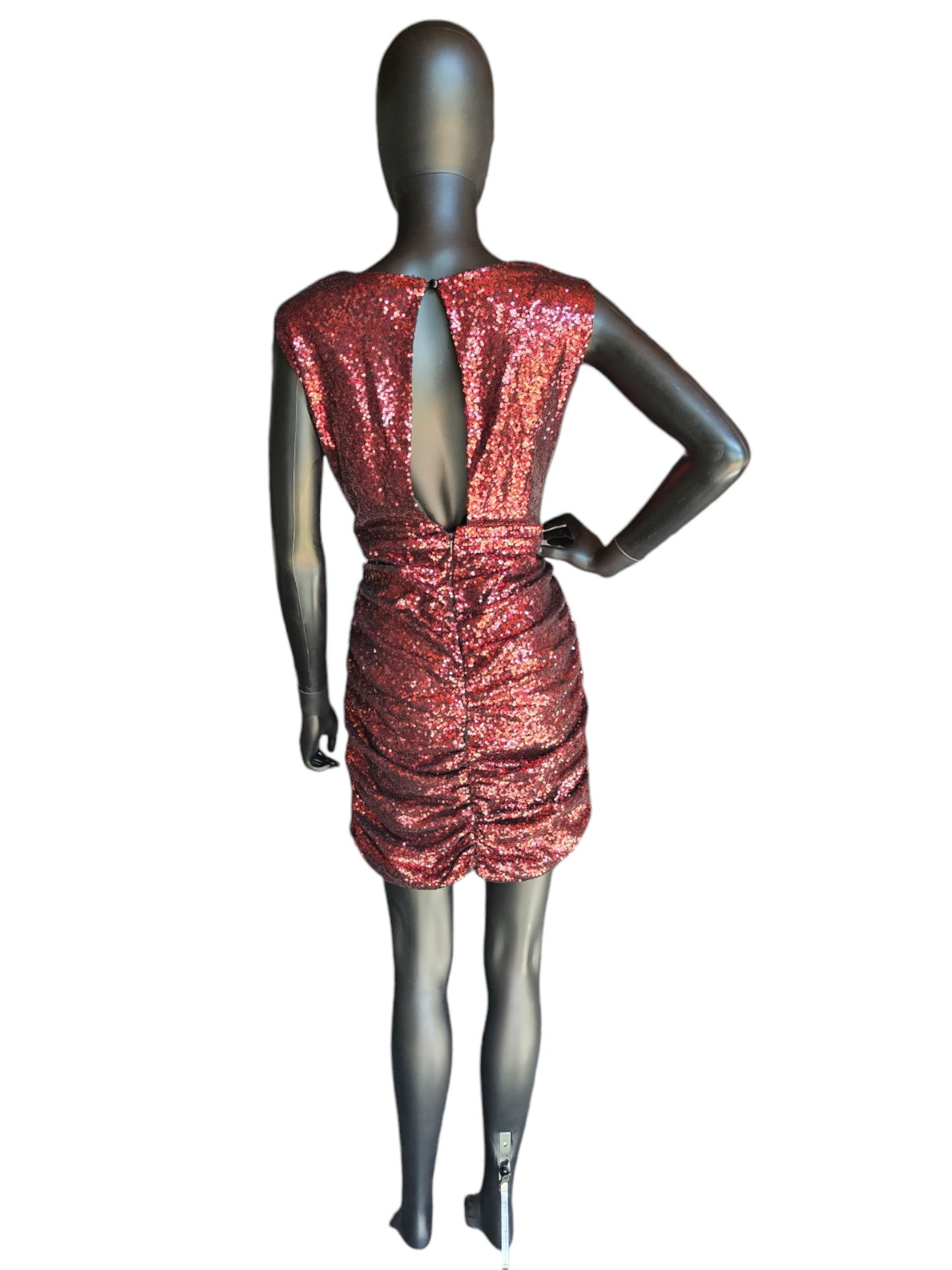 Red Sequin Sleeveless Cocktail Dress - Available