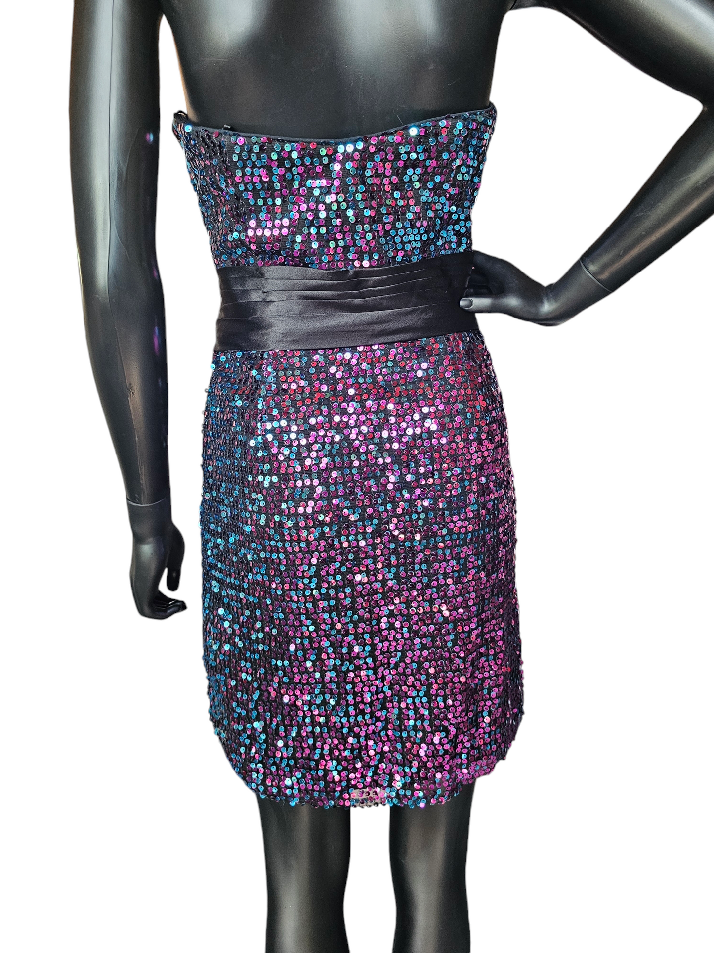 Alyce Paris 2-Tone Pink/Blue Sequin Party Dress / Homecoming / Cocktail