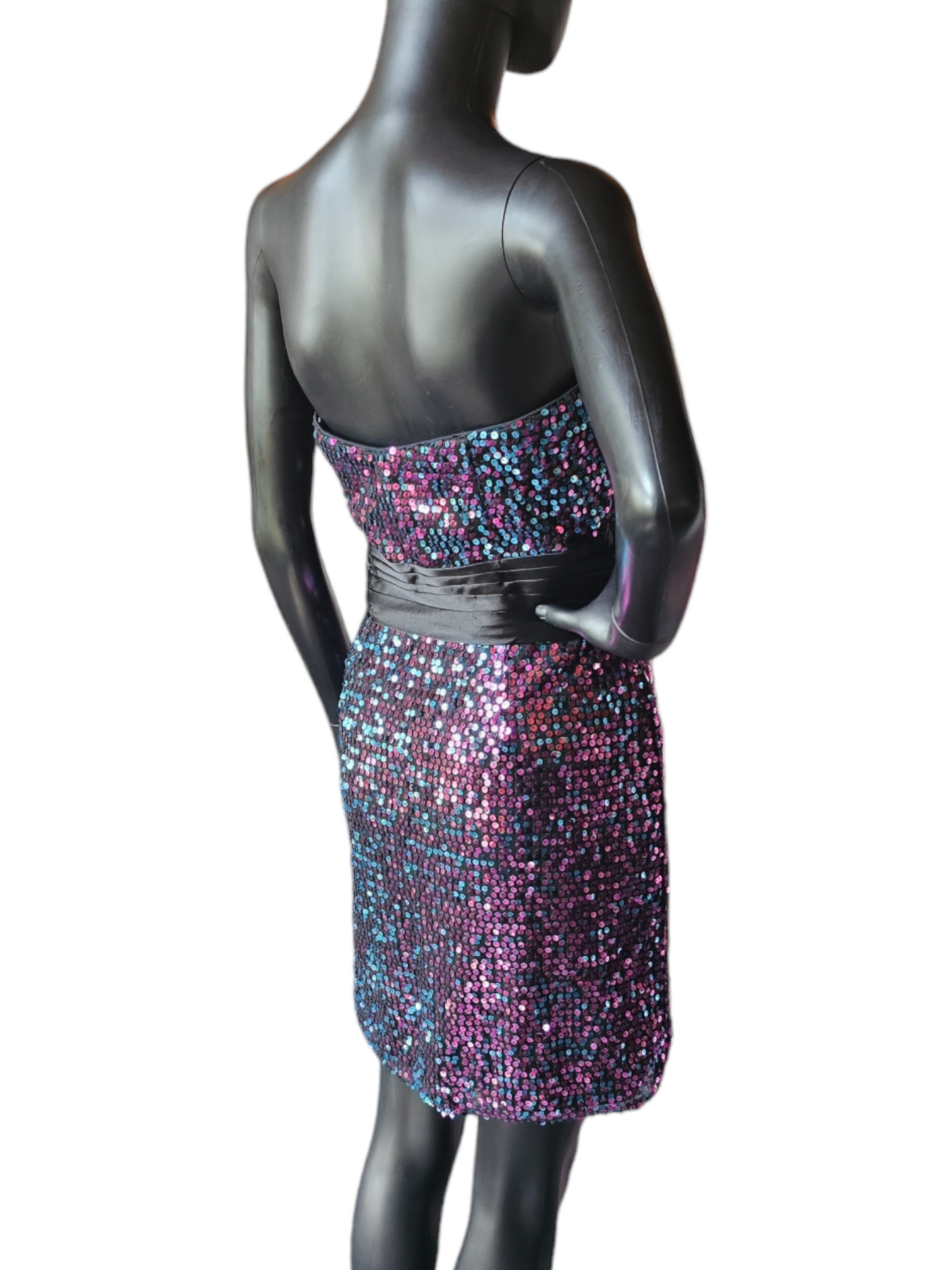 Alyce Paris 2-Tone Pink/Blue Sequin Party Dress / Homecoming / Cocktail