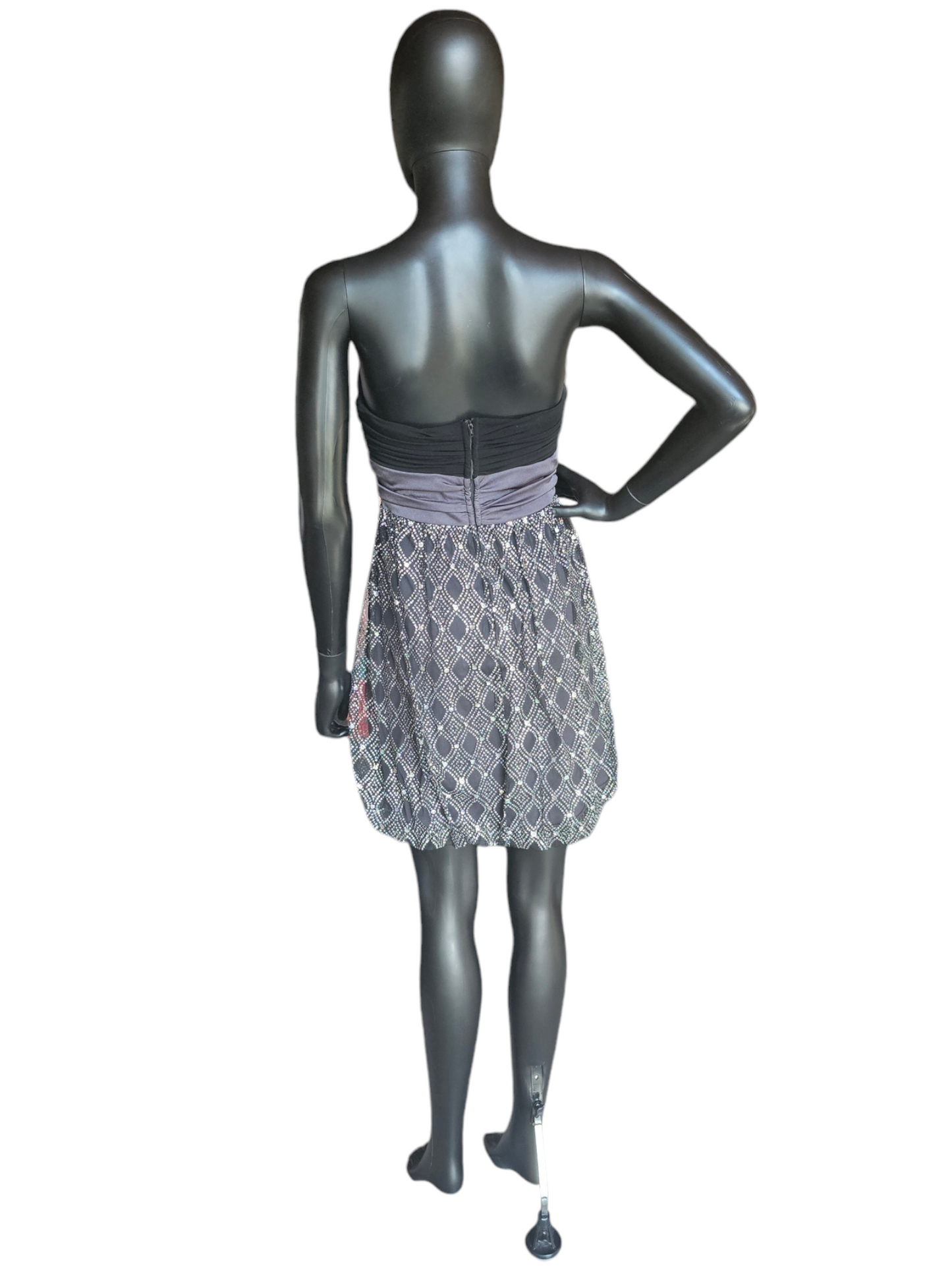 Black/Grey Shimmer Skirt Dress - BCX