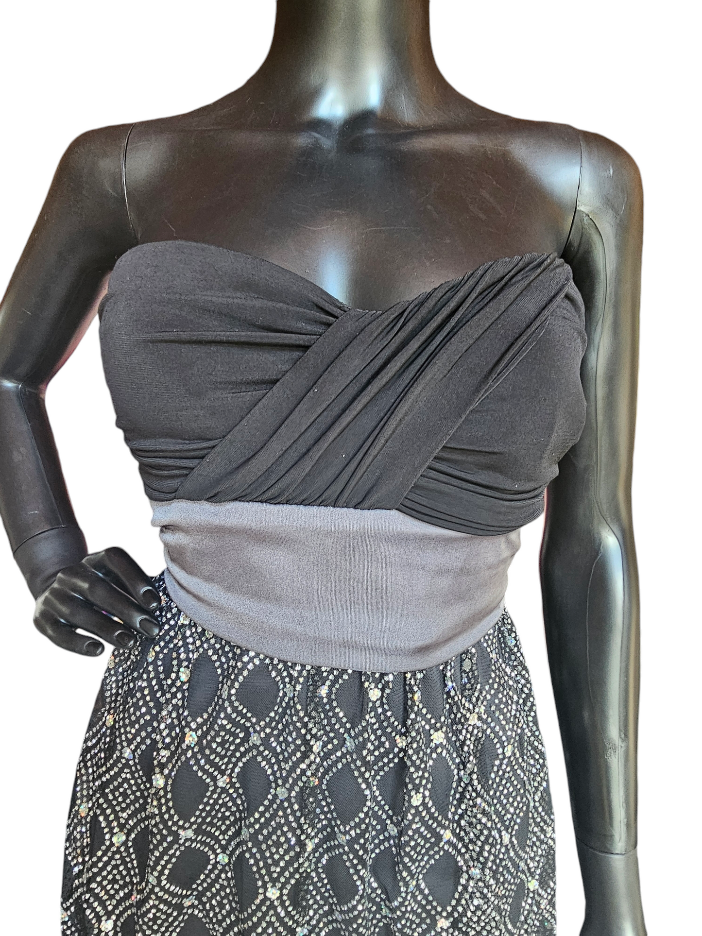 Black/Grey Shimmer Skirt Dress - BCX