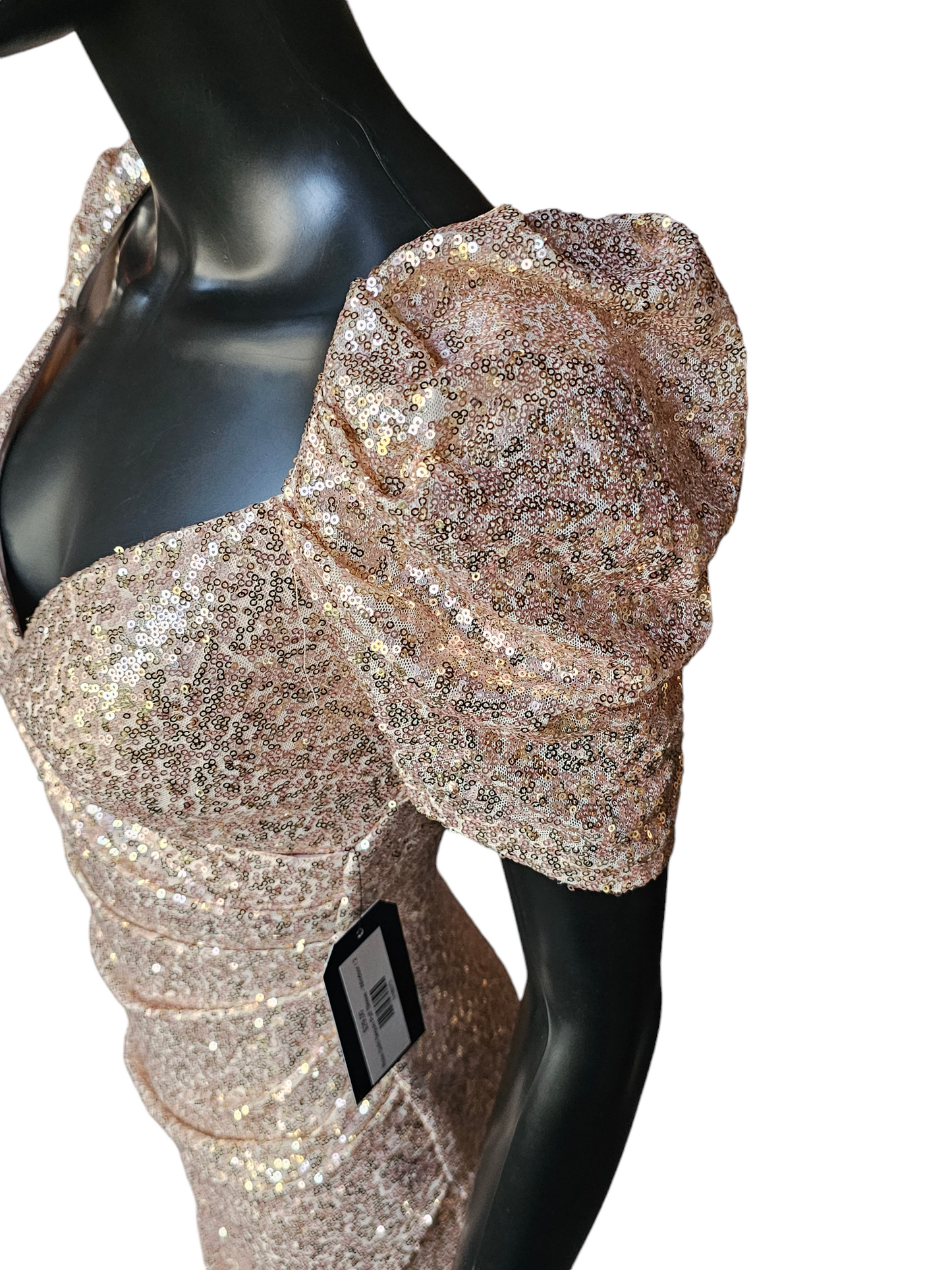 Rose Gold Sequin Puff Sleeve - Windsor