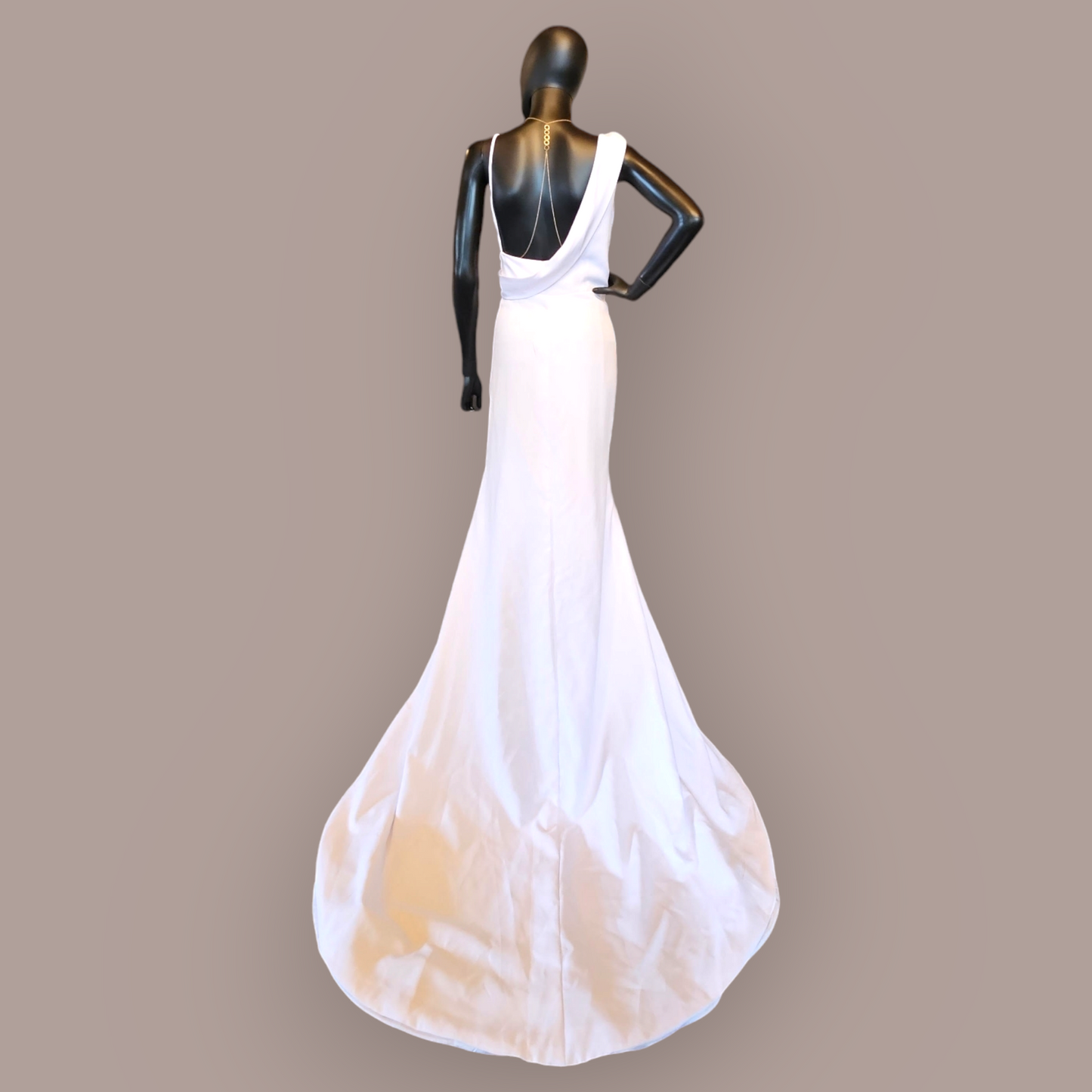 White One Shoulder Wedding Gown