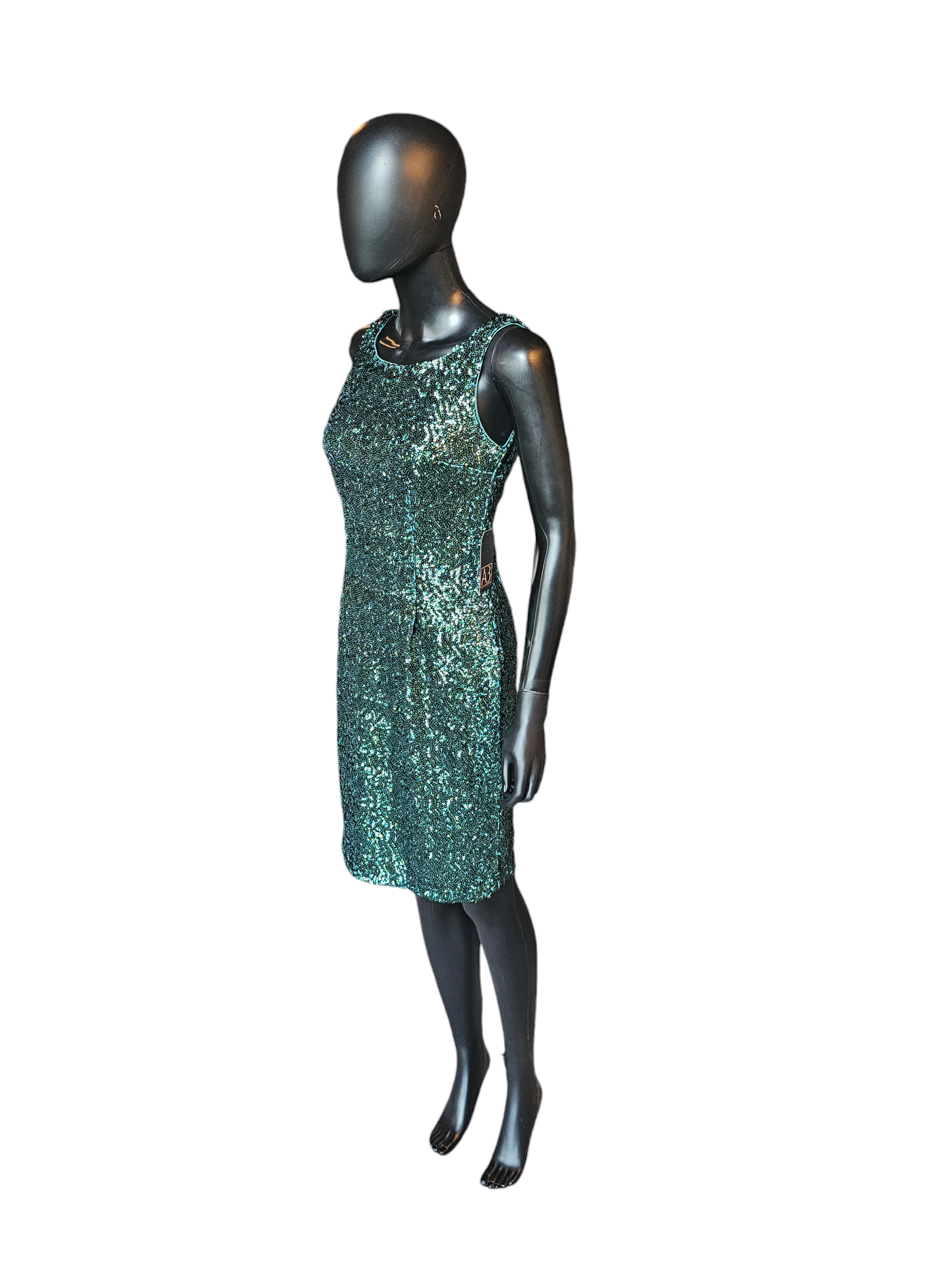 Green Sequin Sheath Dress - Studio One