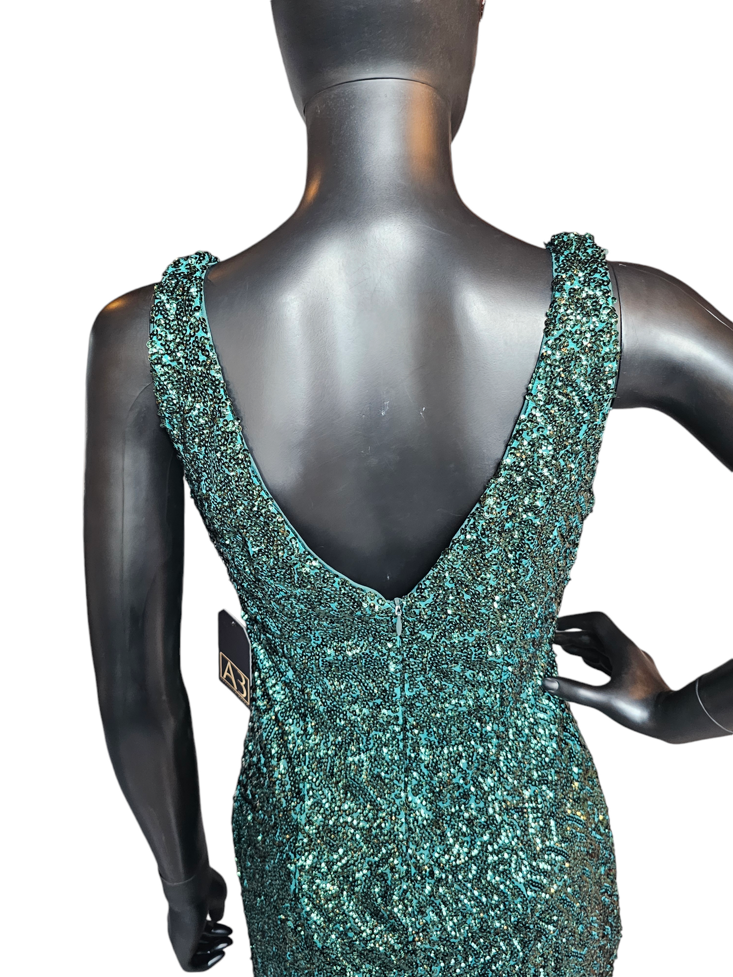 Green Sequin Sheath Dress - Studio One