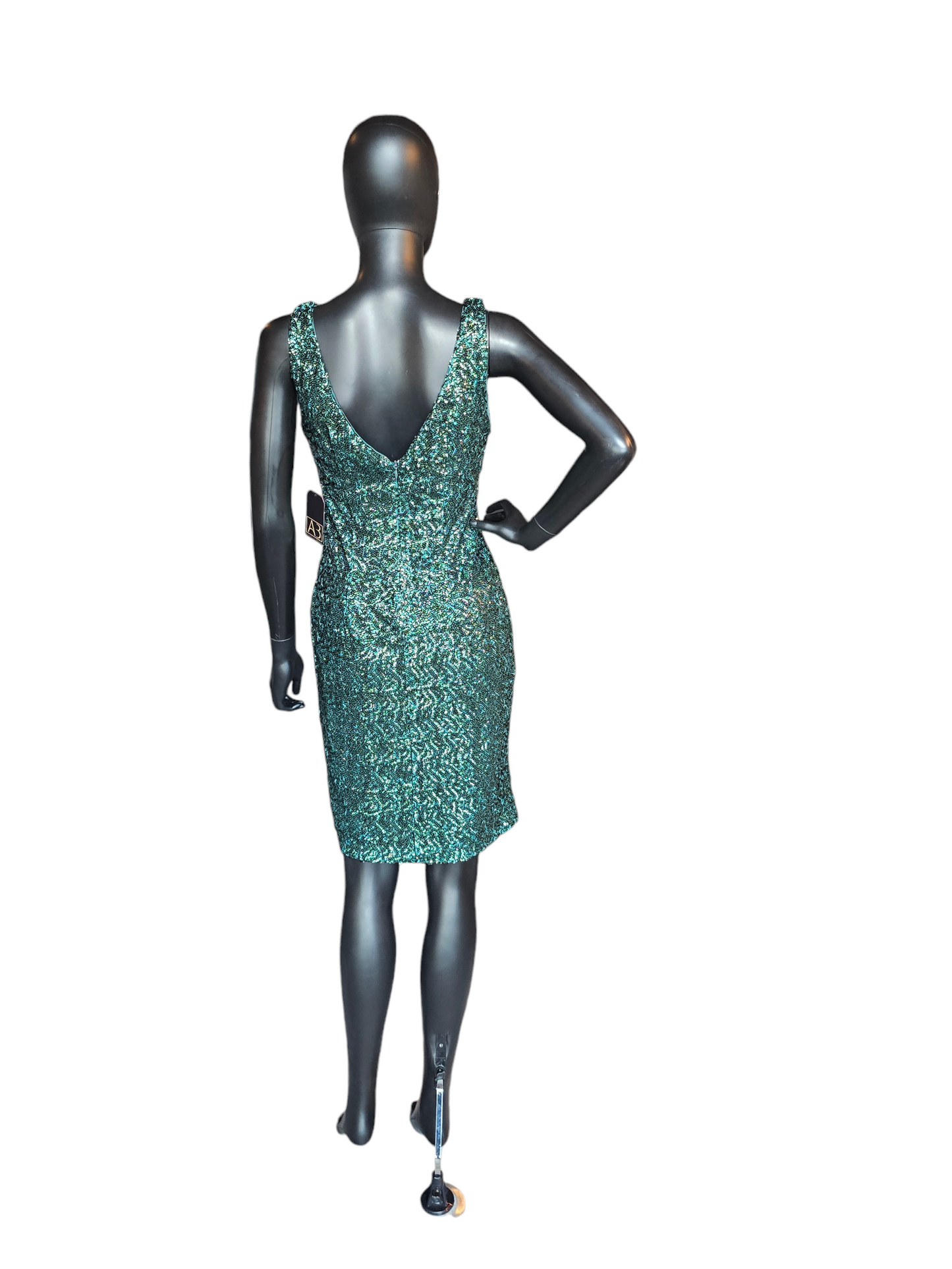 Green Sequin Sheath Dress - Studio One