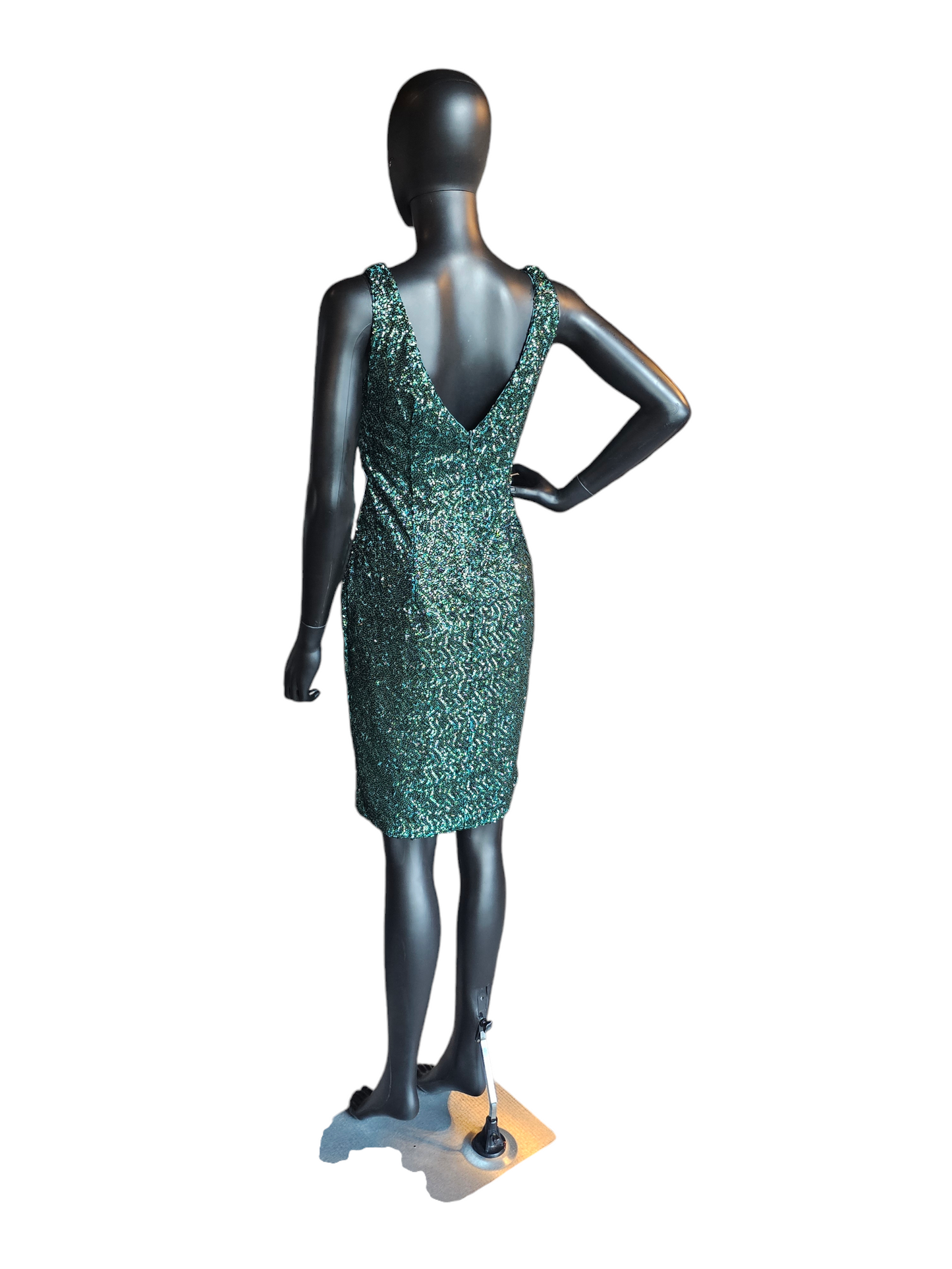 Green Sequin Sheath Dress - Studio One