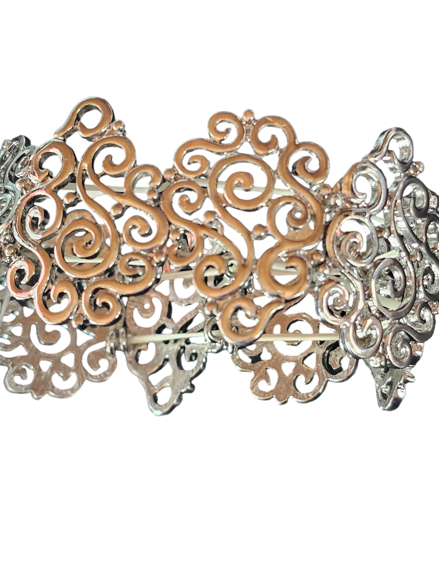 Silver Filigree Stretch Bracelet