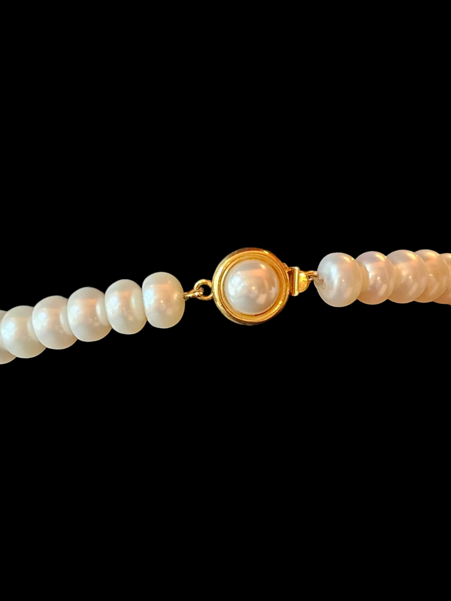 Freshwater Pearl/Stone Round Collar Necklace