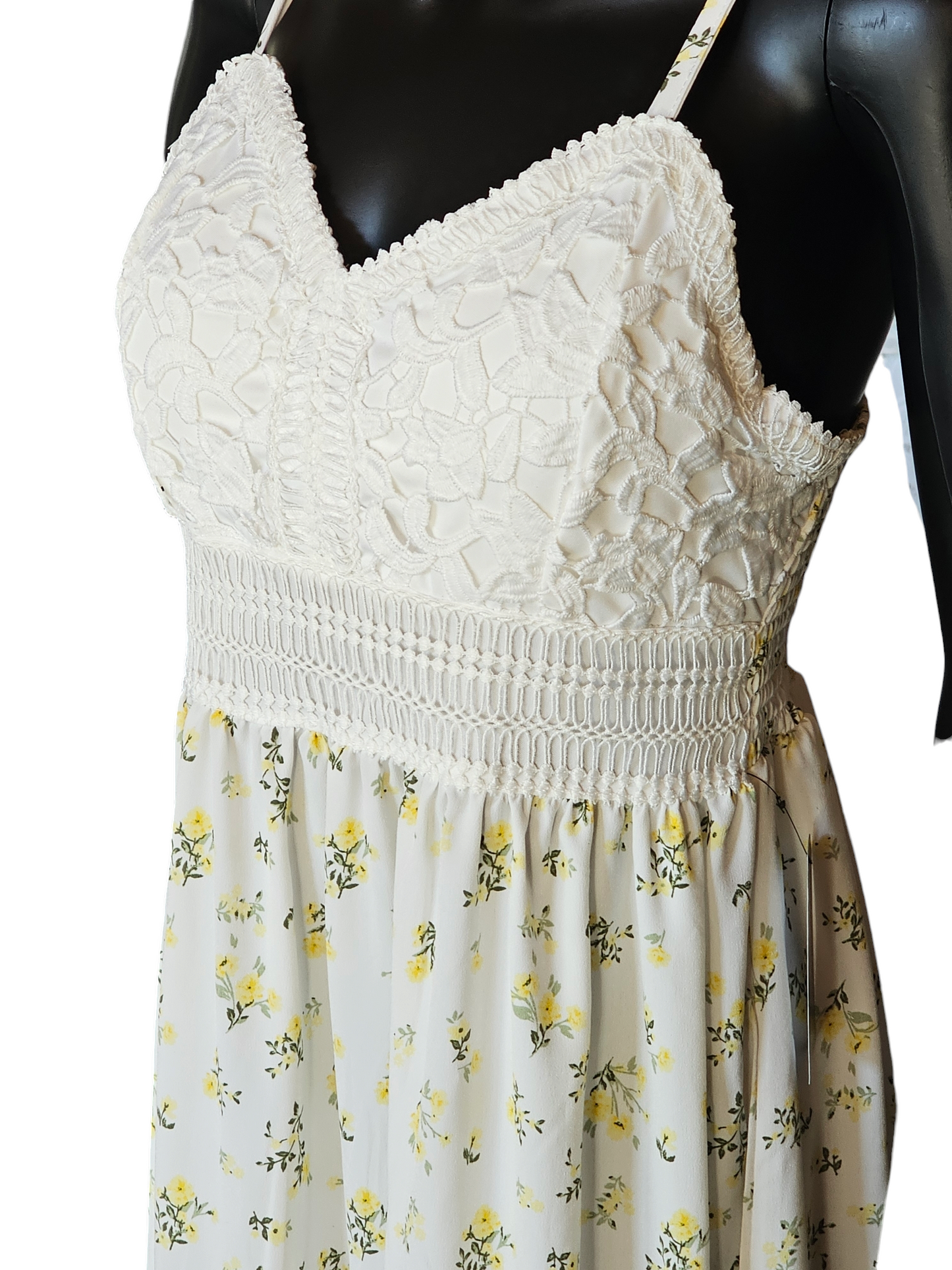 White Lace Floral Skirt Dress - Almost Famous