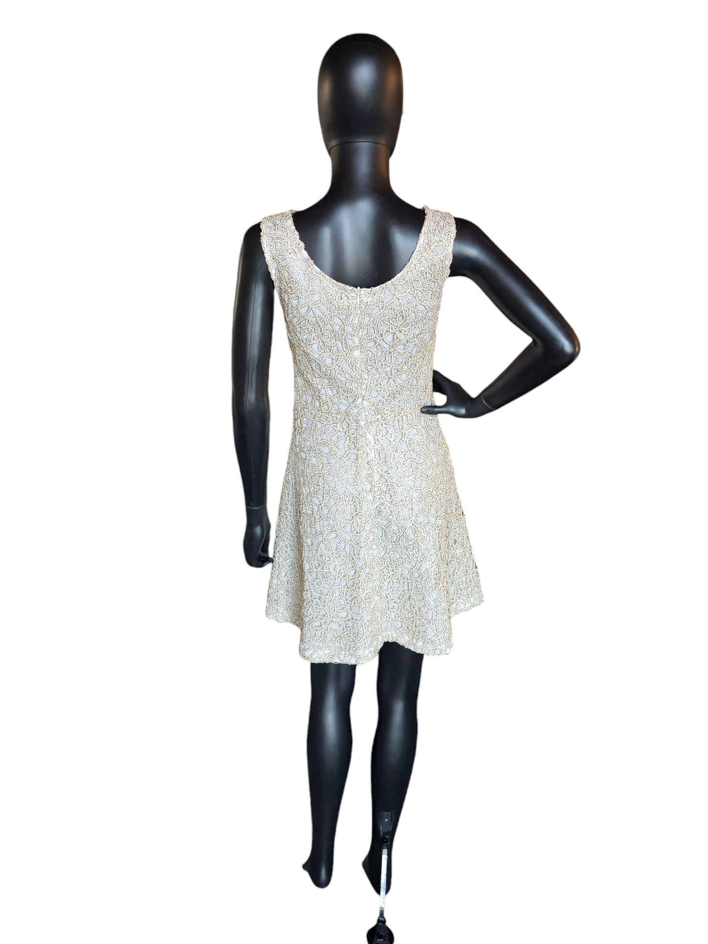 Short Gold Weave Cocktail Dress - RSVP