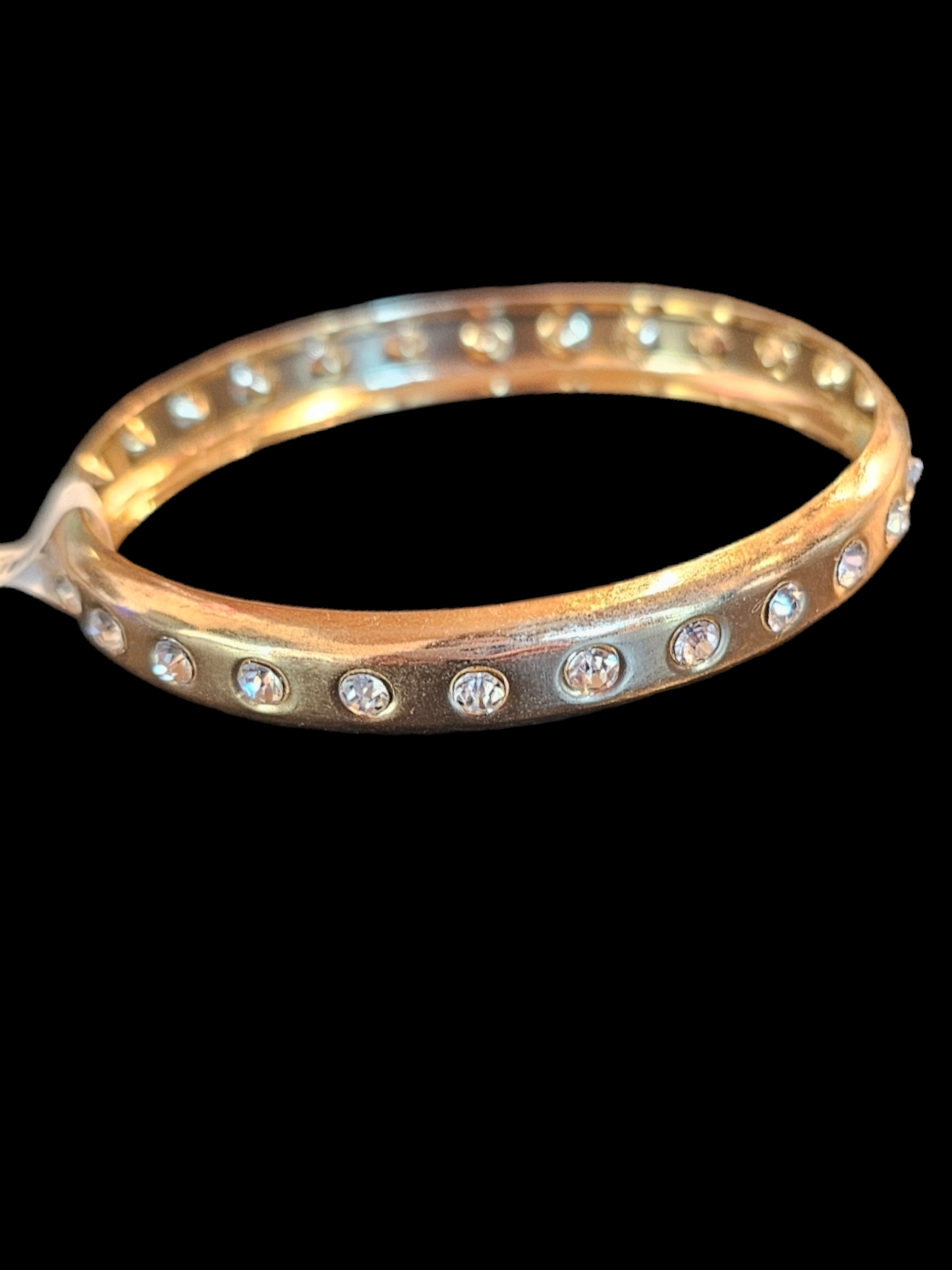 Gold/Crystal Large Bangle Bracelet