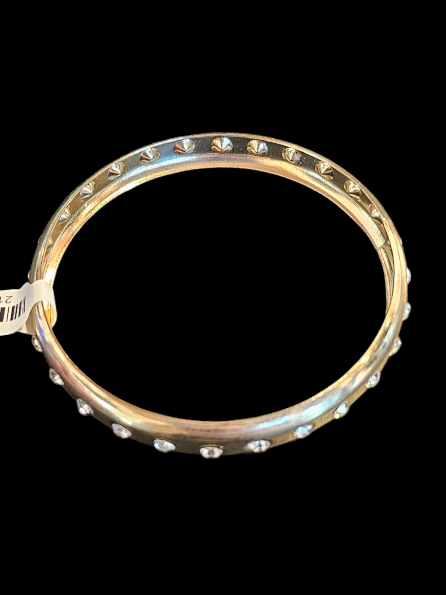 Gold/Crystal Large Bangle Bracelet