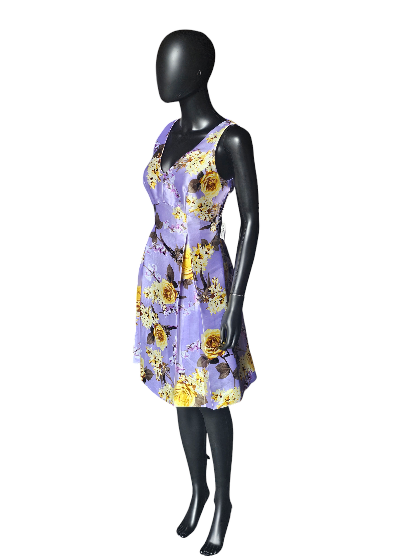 Lavender Yellow FLoral V-Neck - Shelby Nites NWT