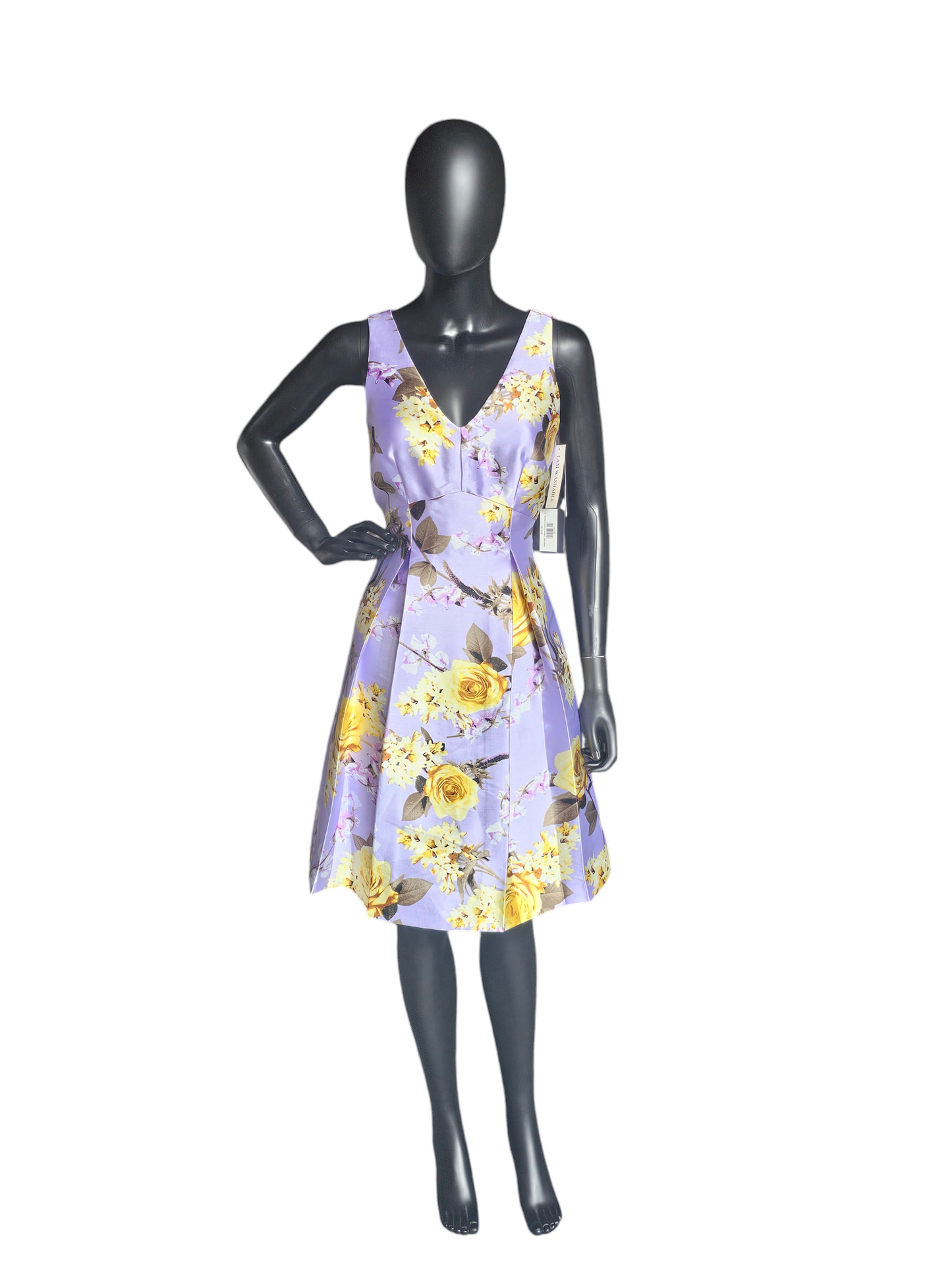 Lavender Yellow FLoral V-Neck - Shelby Nites NWT