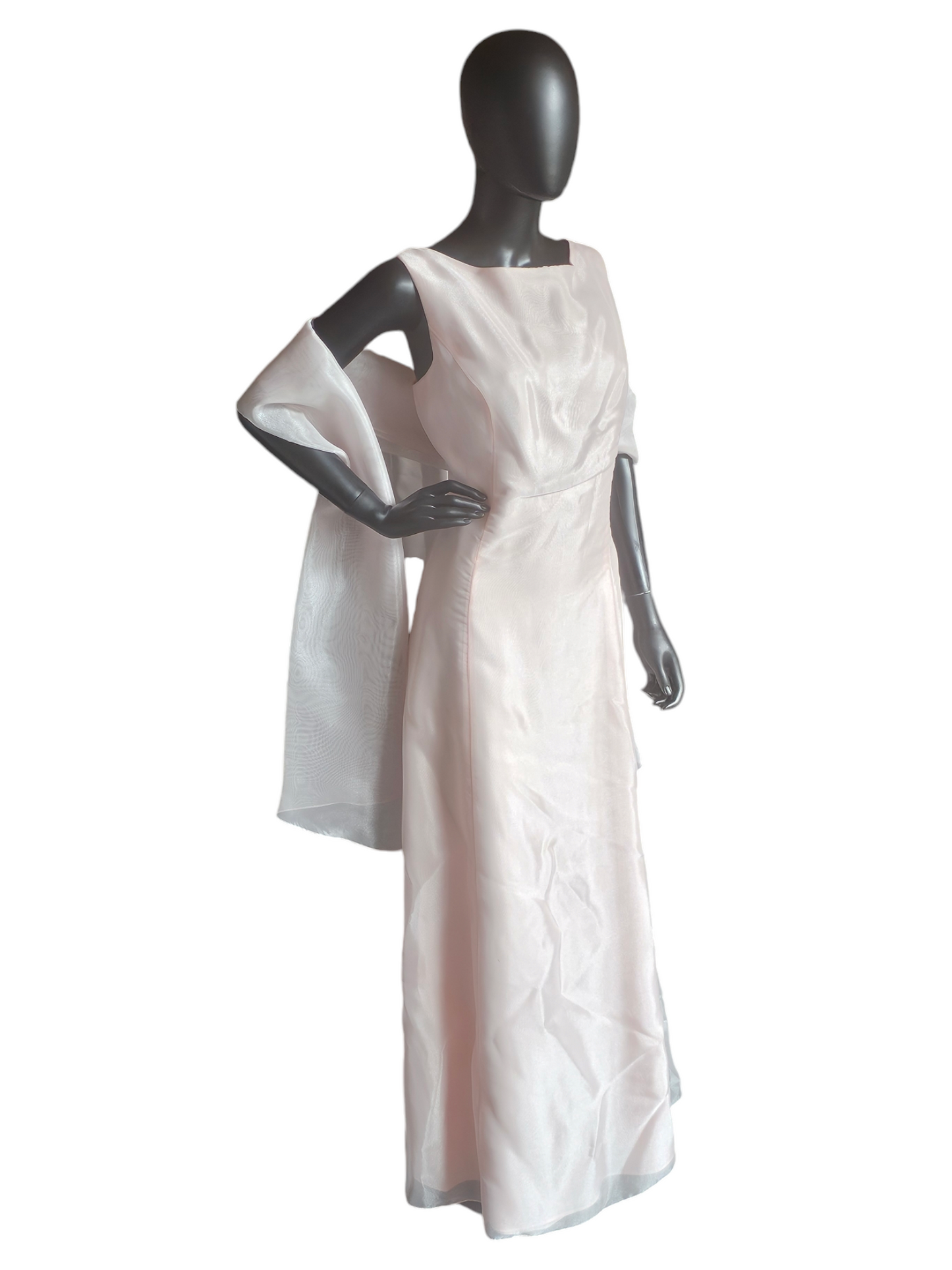 Pink Organza W/Shawl Formal Dress- Michelangelo