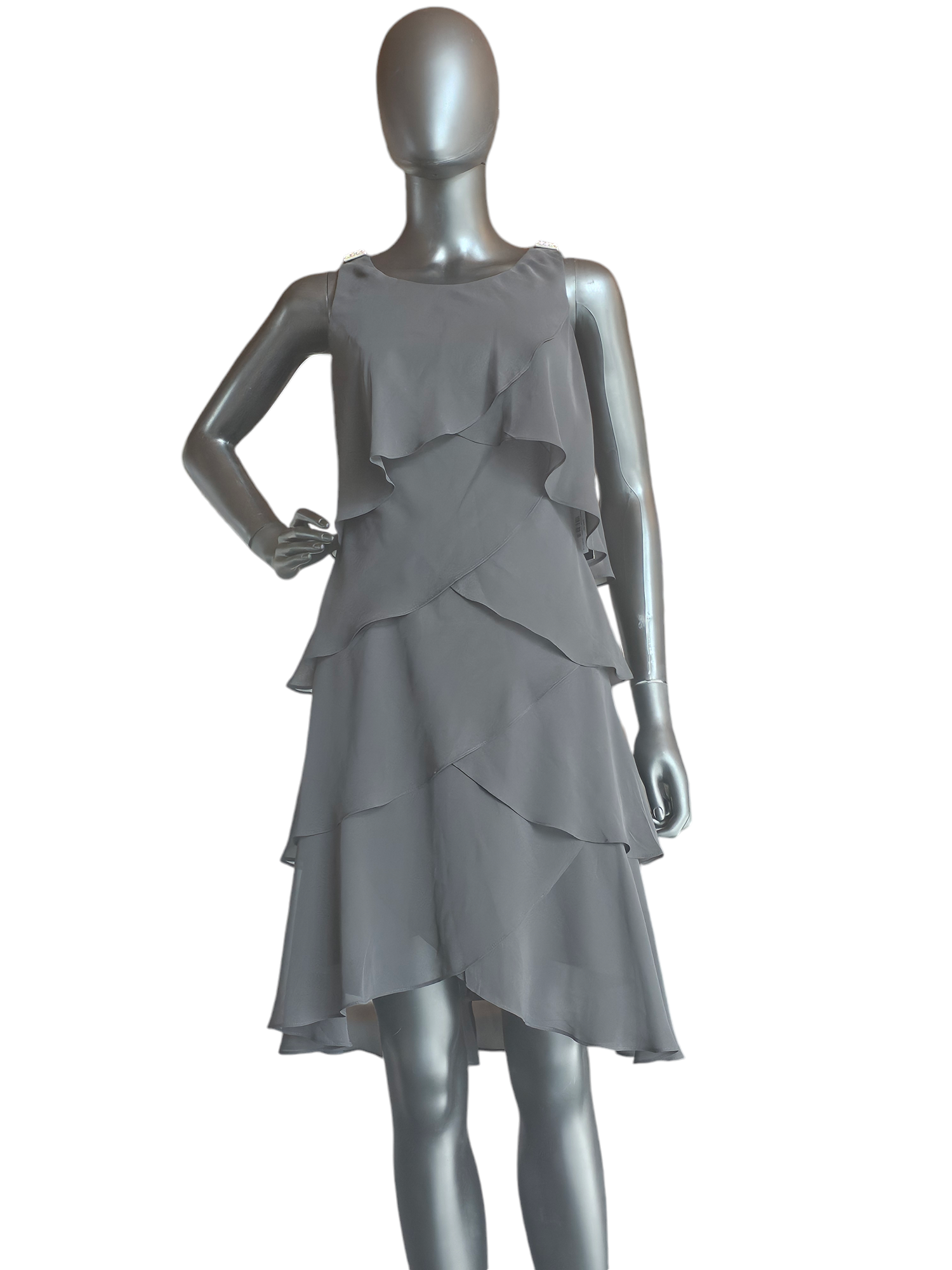 slny chiffon dress SL Fashions Tiered Chiffon Dress