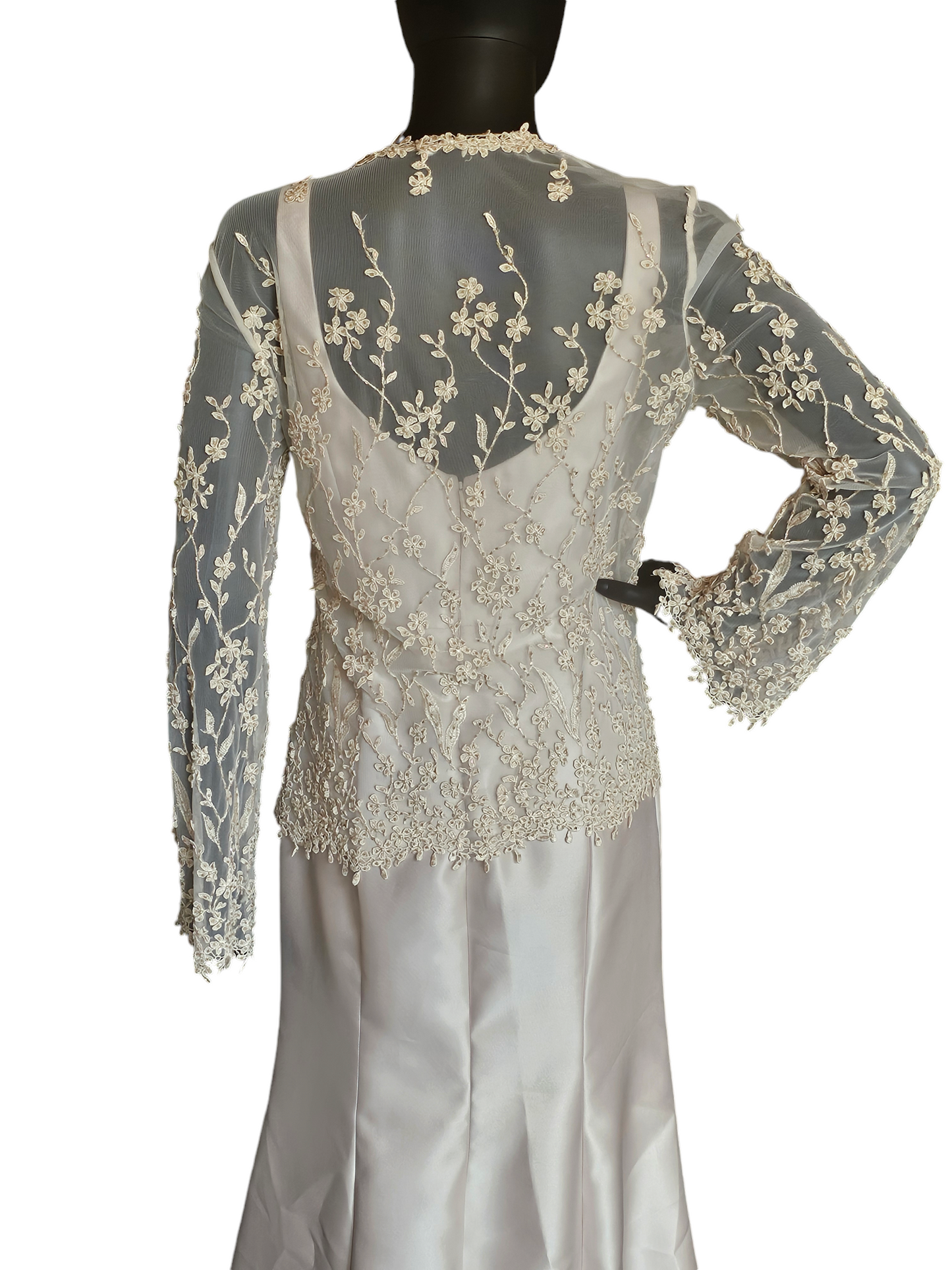 Ivory/Champagne Floral Beaded Jacket