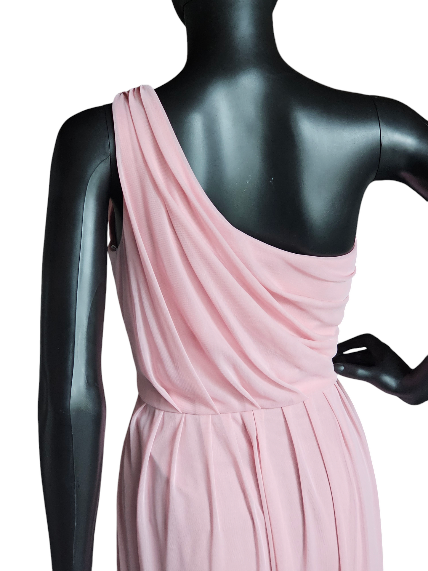 Pink One Shoulder Draped Formal Dress - Alfred Sung