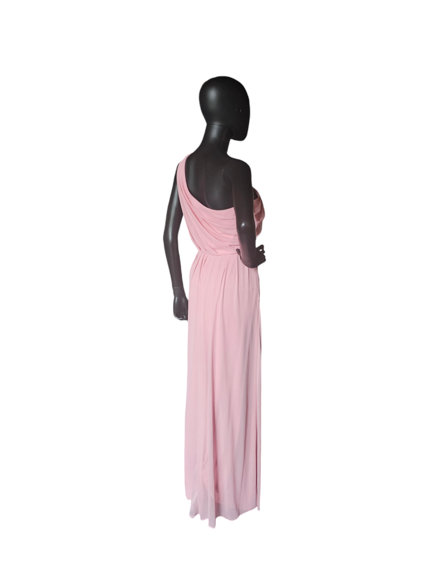 Pink One Shoulder Draped Formal Dress - Alfred Sung