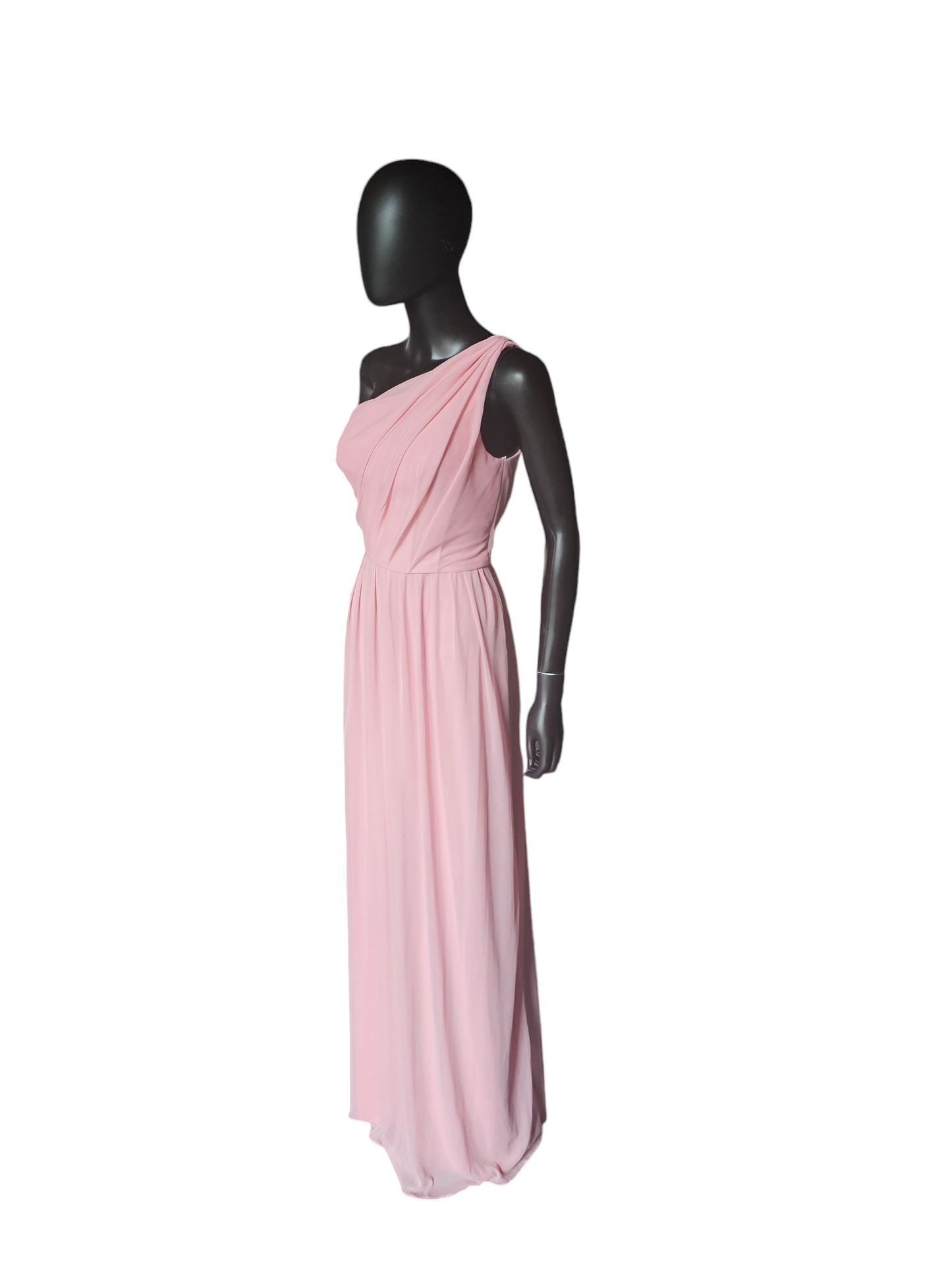 Pink One Shoulder Draped Formal Dress - Alfred Sung