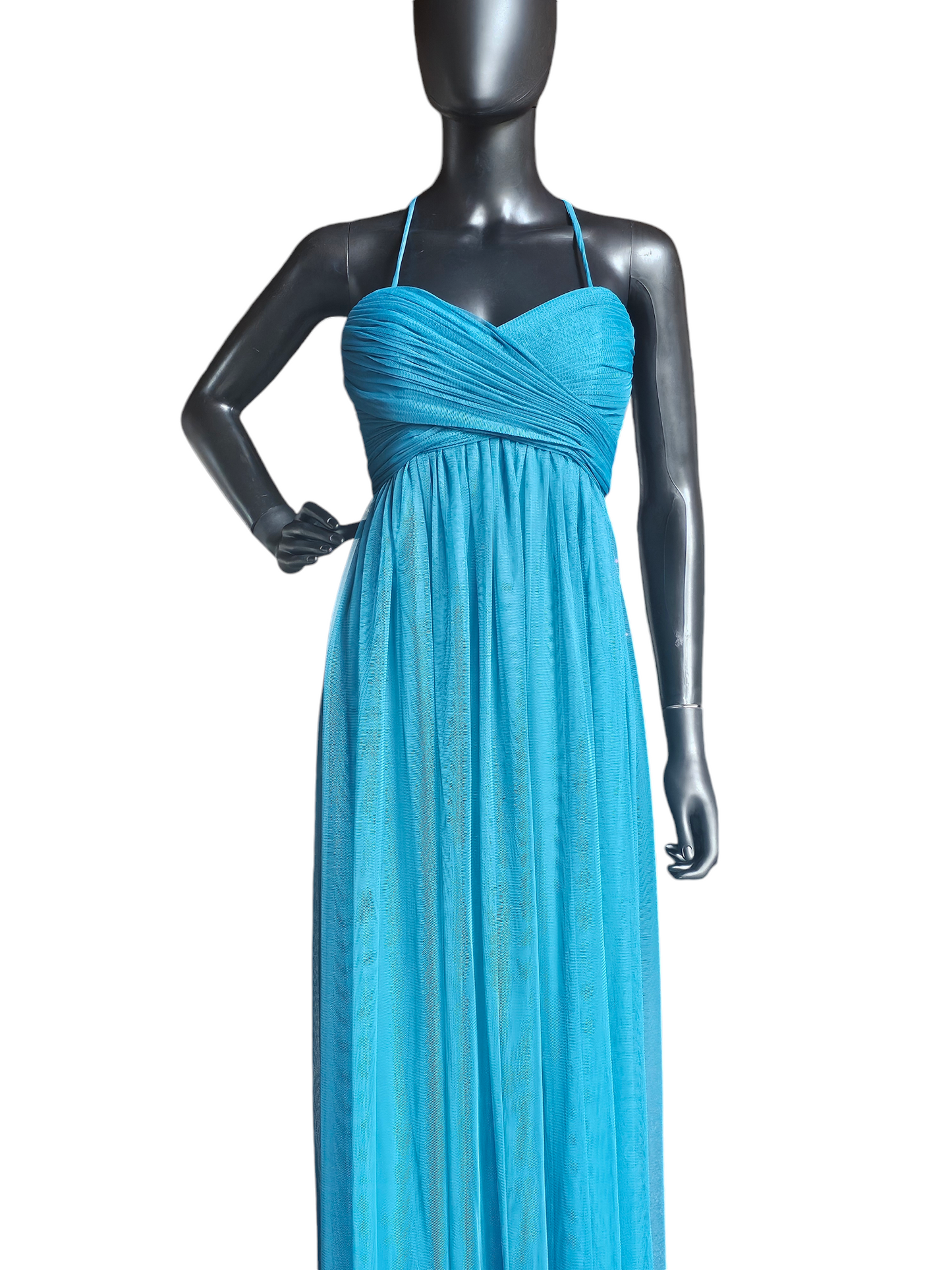 Teal Net Sweetheart Wrapped Neckline - WTOO