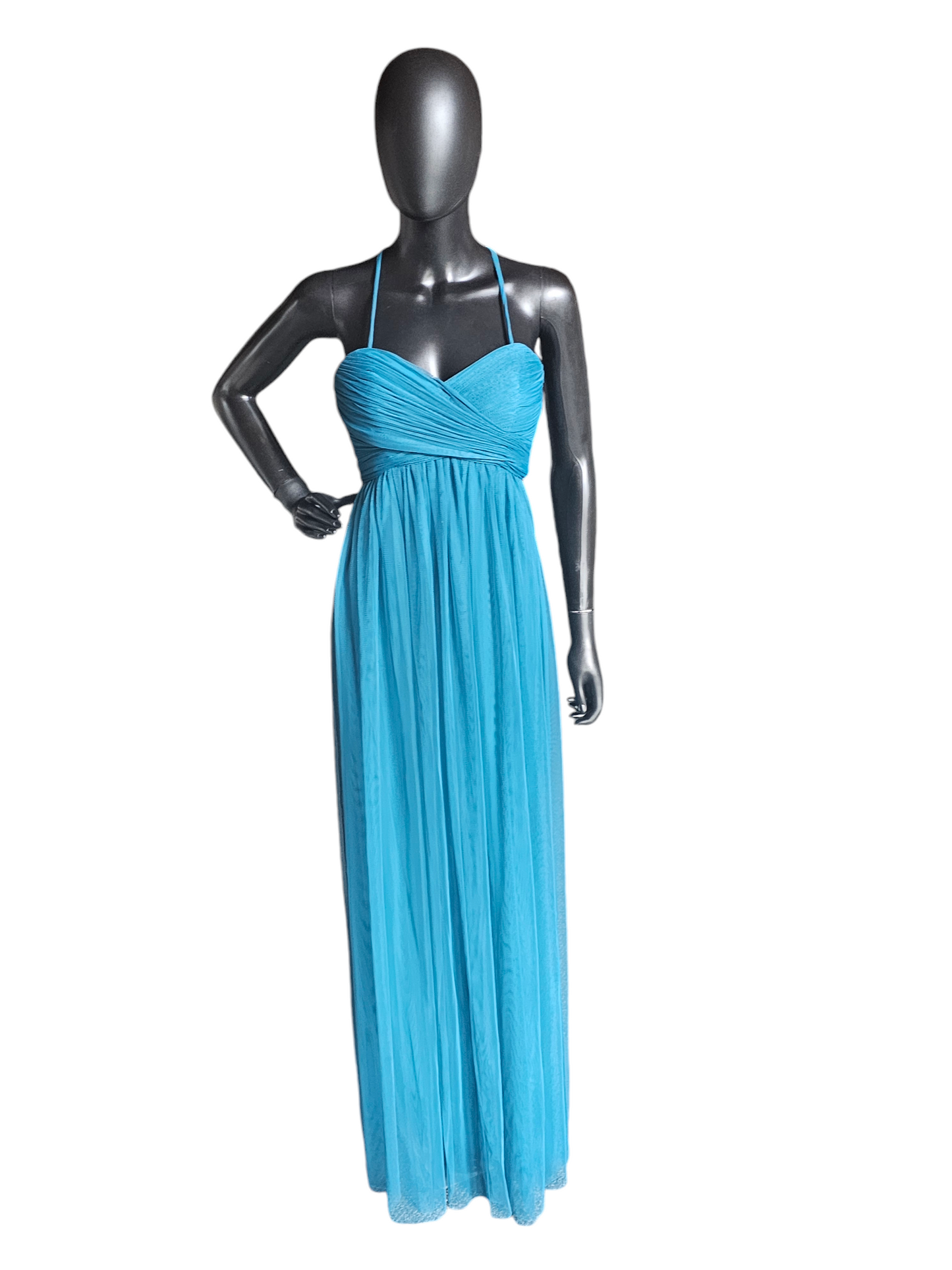 Teal Net Sweetheart Wrapped Neckline - WTOO